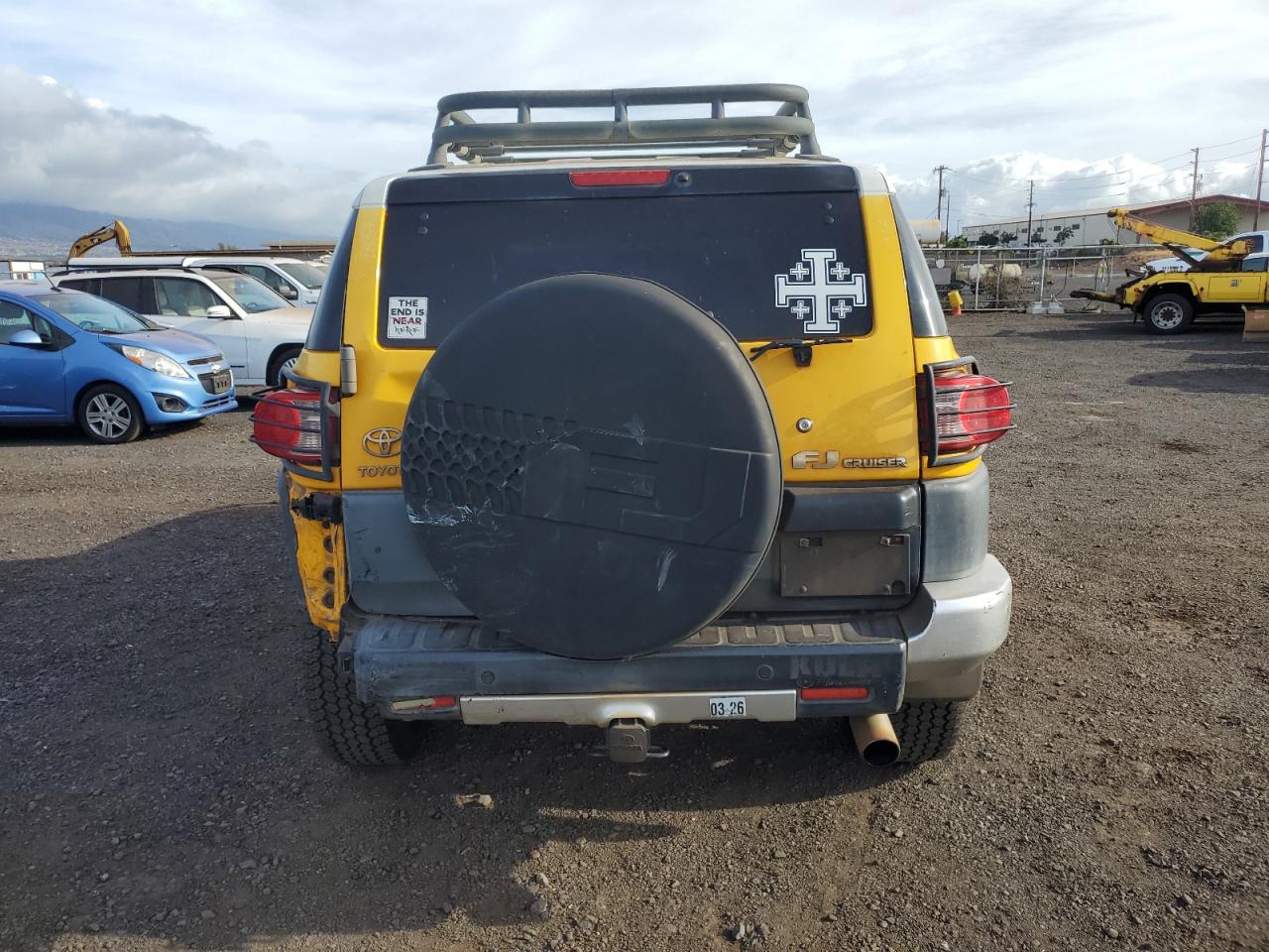 2007 Toyota Fj Cruiser Yellow vin: JTEBU11FX70052800