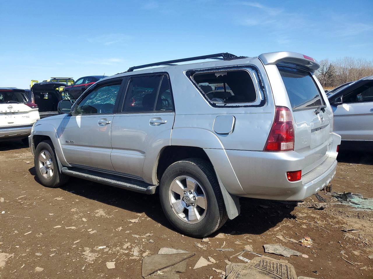 2004 Toyota 4runner Sr5 Silver vin: JTEBU14R040024716