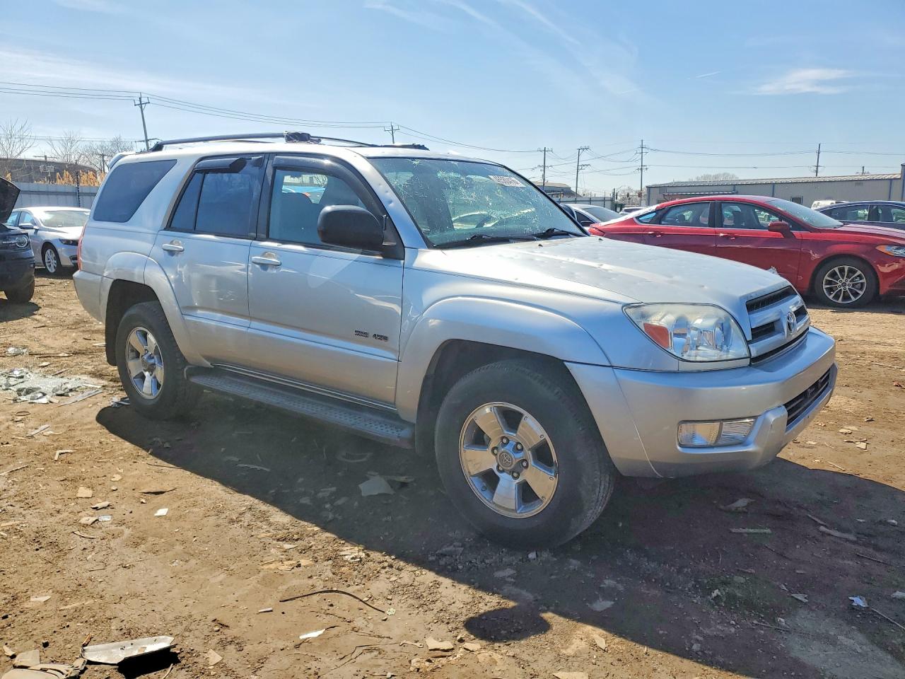 2004 Toyota 4runner Sr5 Silver vin: JTEBU14R040024716