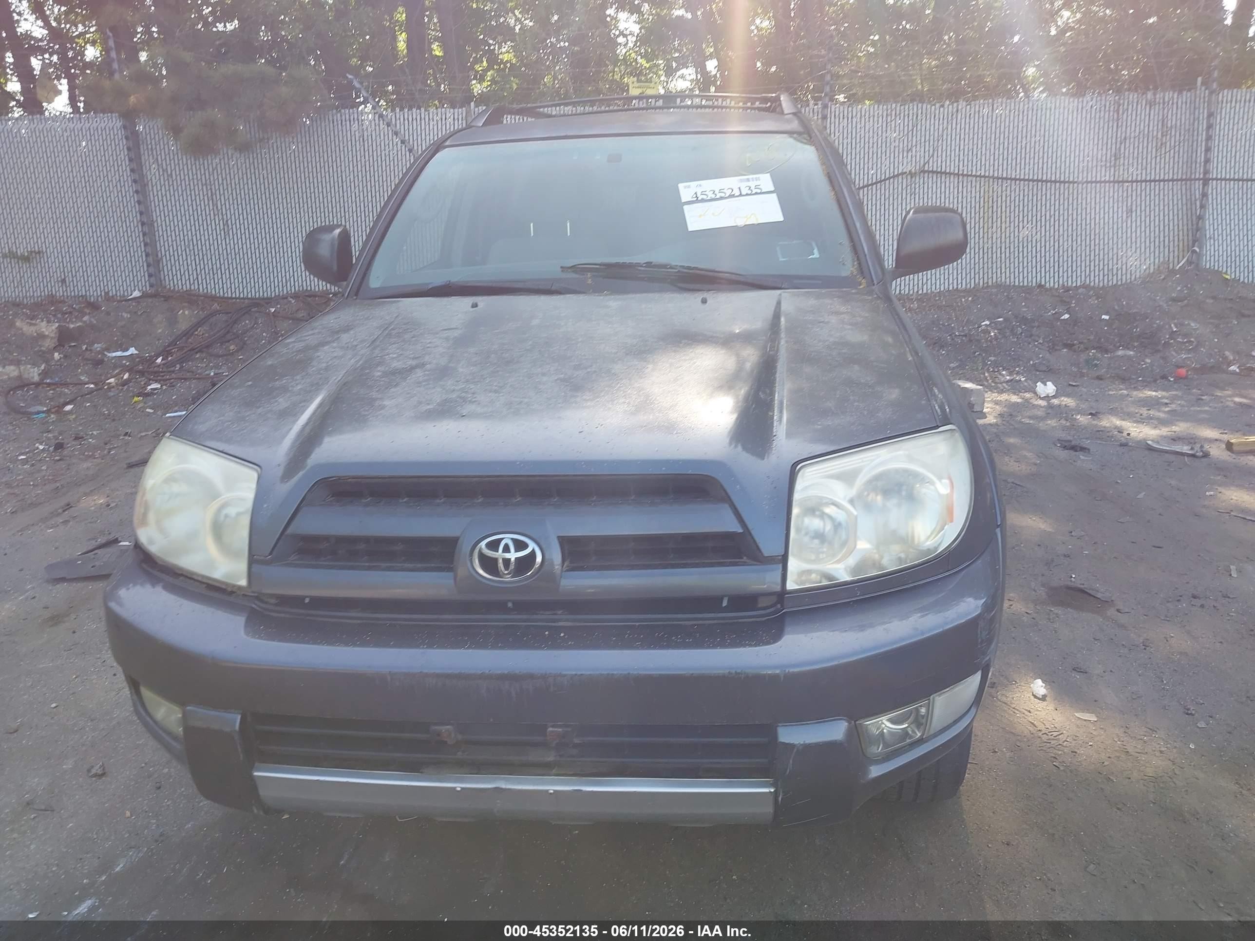 2004 Toyota 4runner Sr5 V6 Gray vin: JTEBU14R040052998