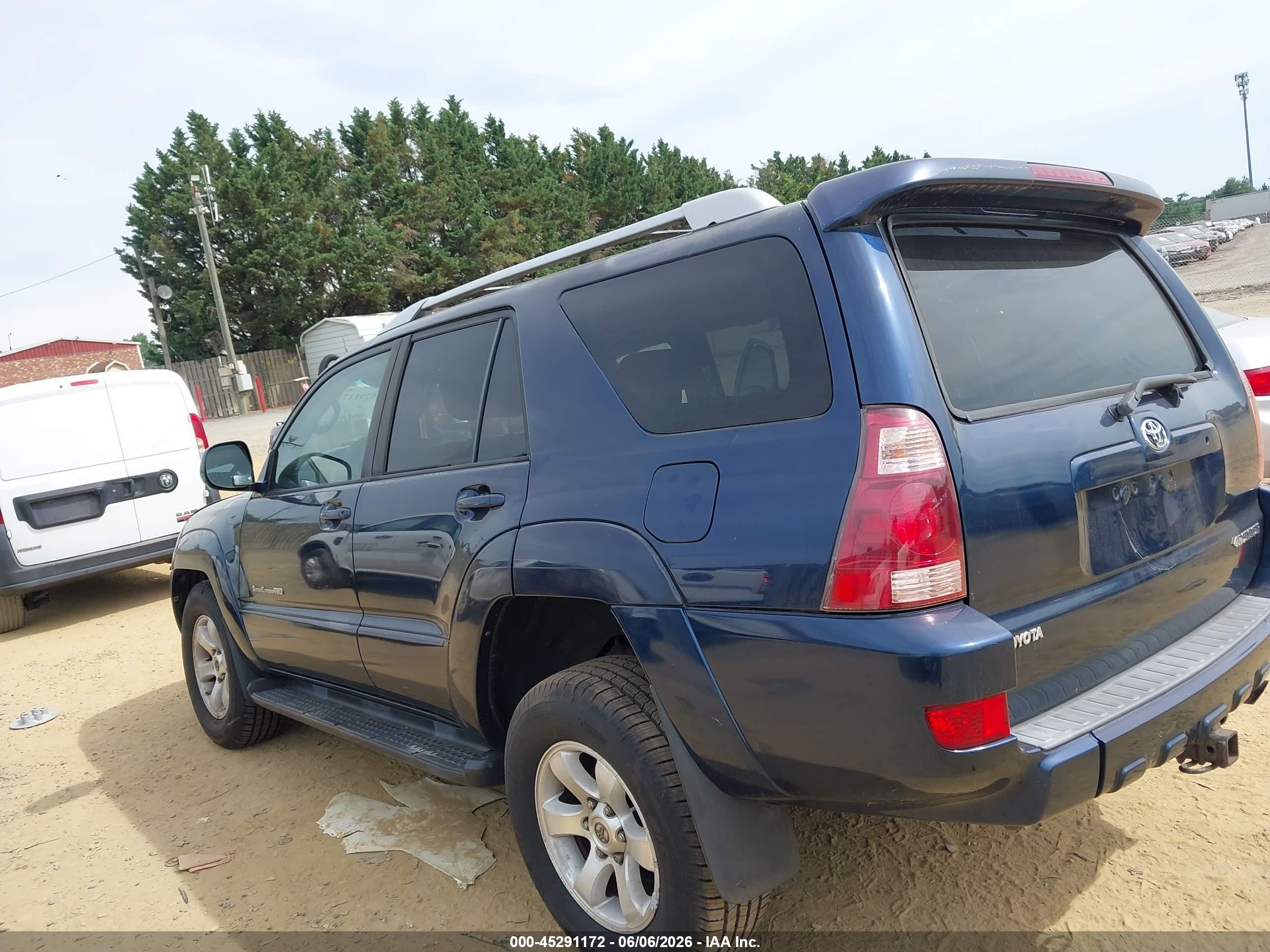 2004 Toyota 4runner Sr5 Sport V6 Blue vin: JTEBU14R048022708