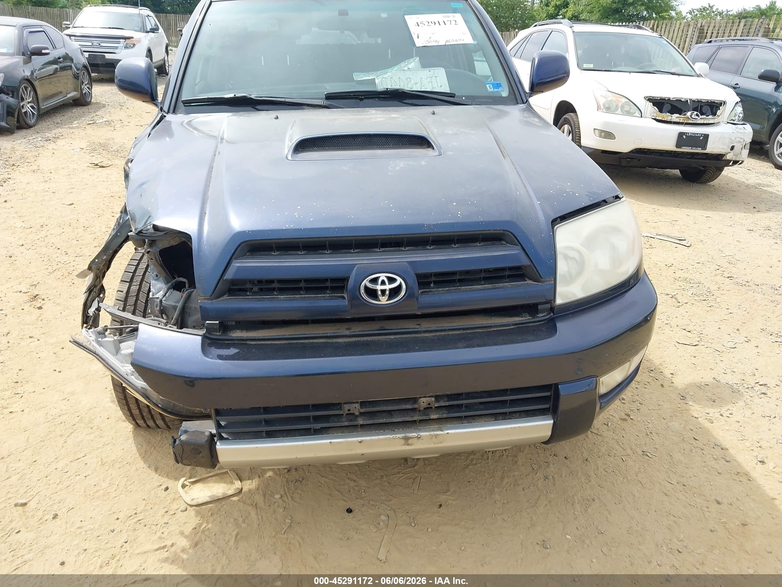 2004 Toyota 4runner Sr5 Sport V6 Blue vin: JTEBU14R048022708
