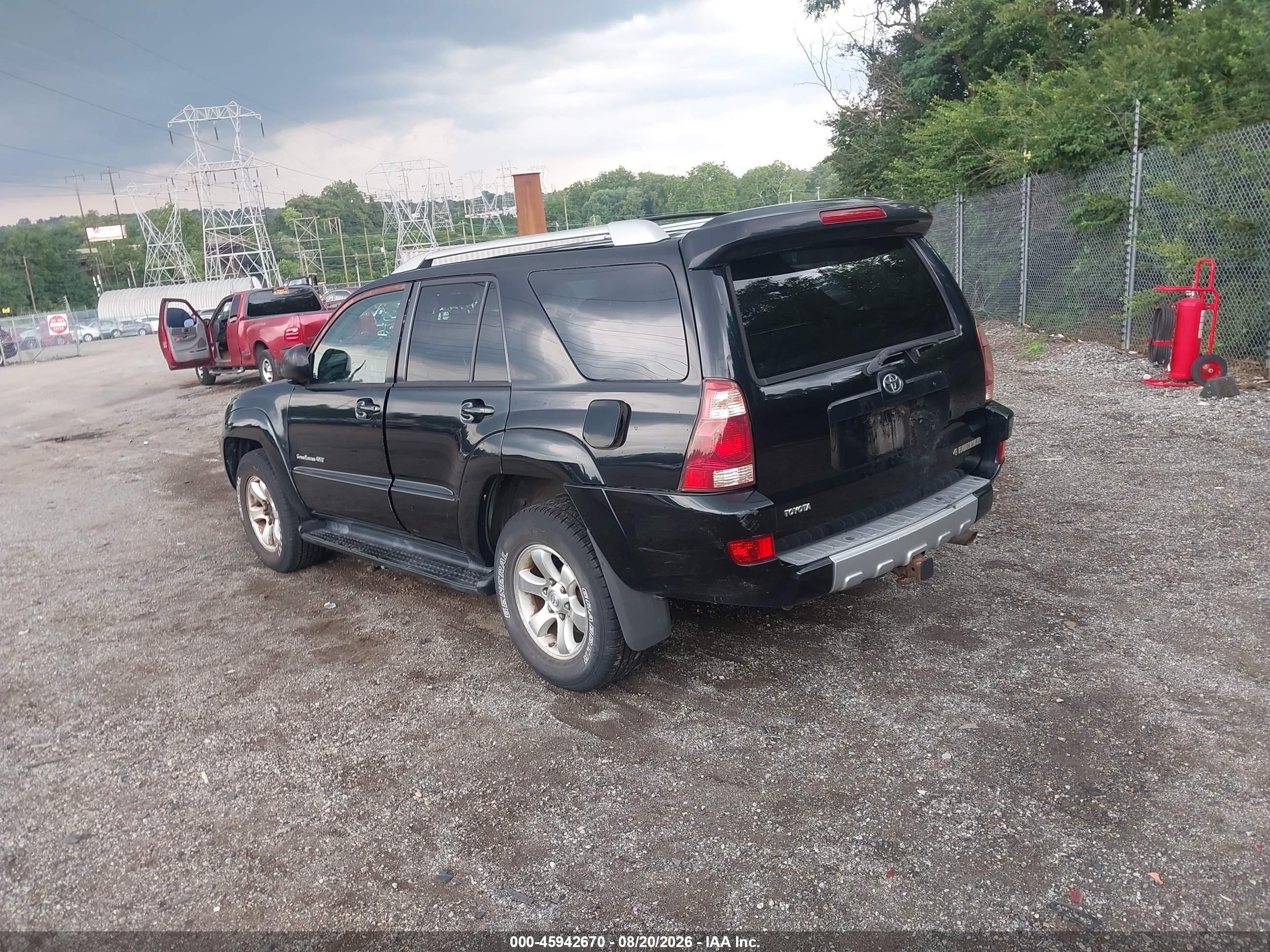 2005 Toyota 4runner Sr5 Sport V6 Black vin: JTEBU14R050061783