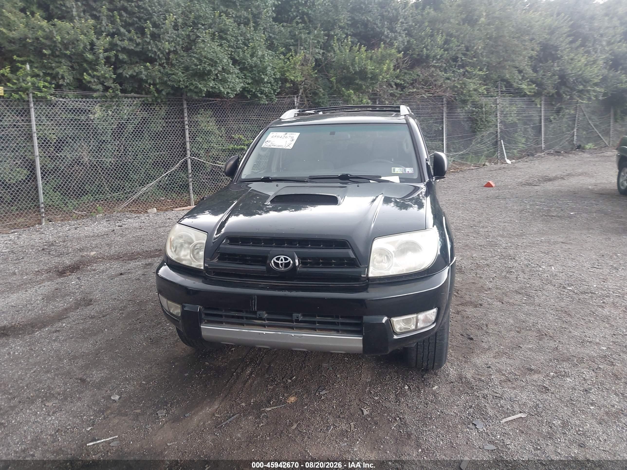 2005 Toyota 4runner Sr5 Sport V6 Black vin: JTEBU14R050061783