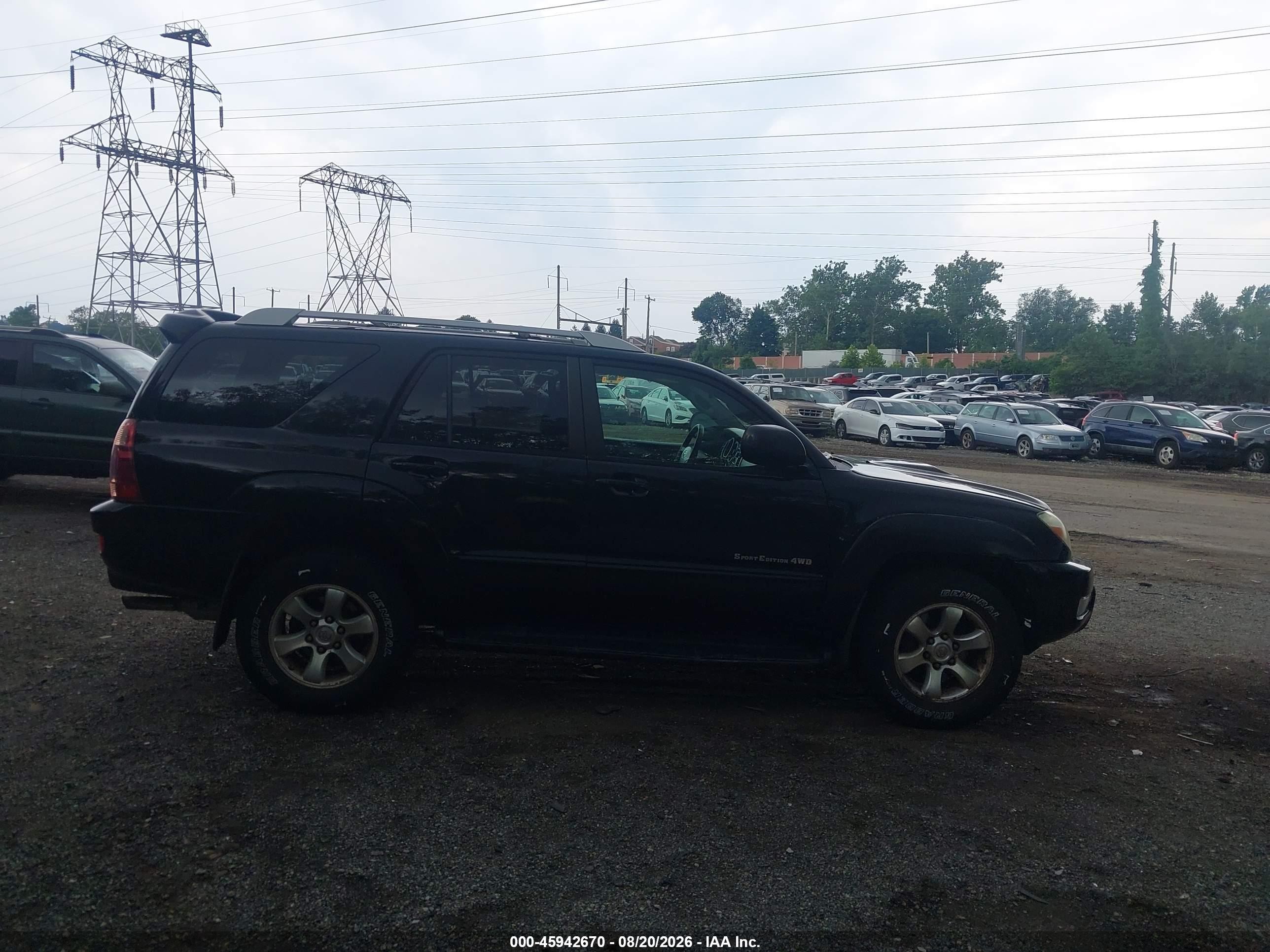2005 Toyota 4runner Sr5 Sport V6 Black vin: JTEBU14R050061783