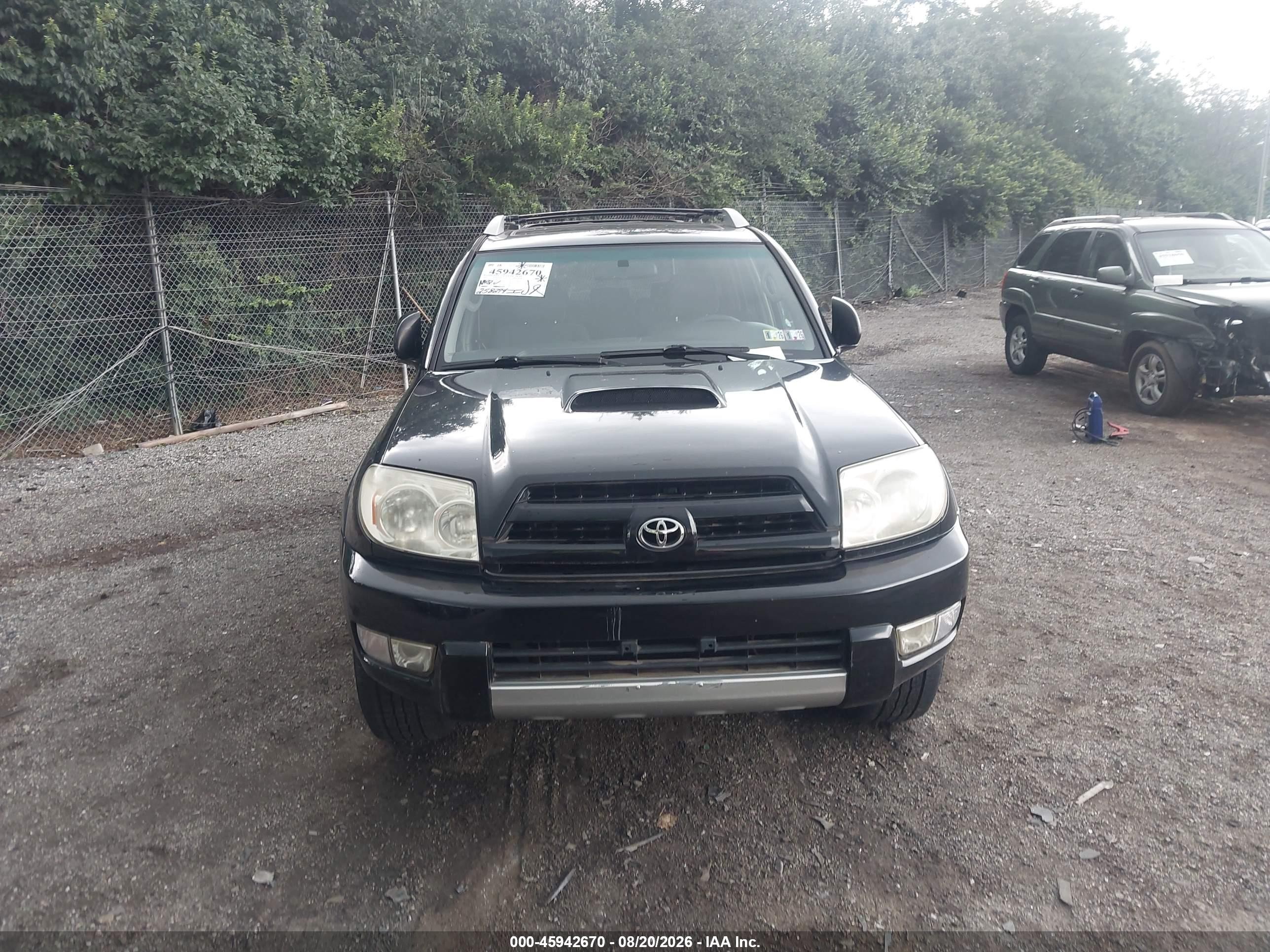 2005 Toyota 4runner Sr5 Sport V6 Black vin: JTEBU14R050061783