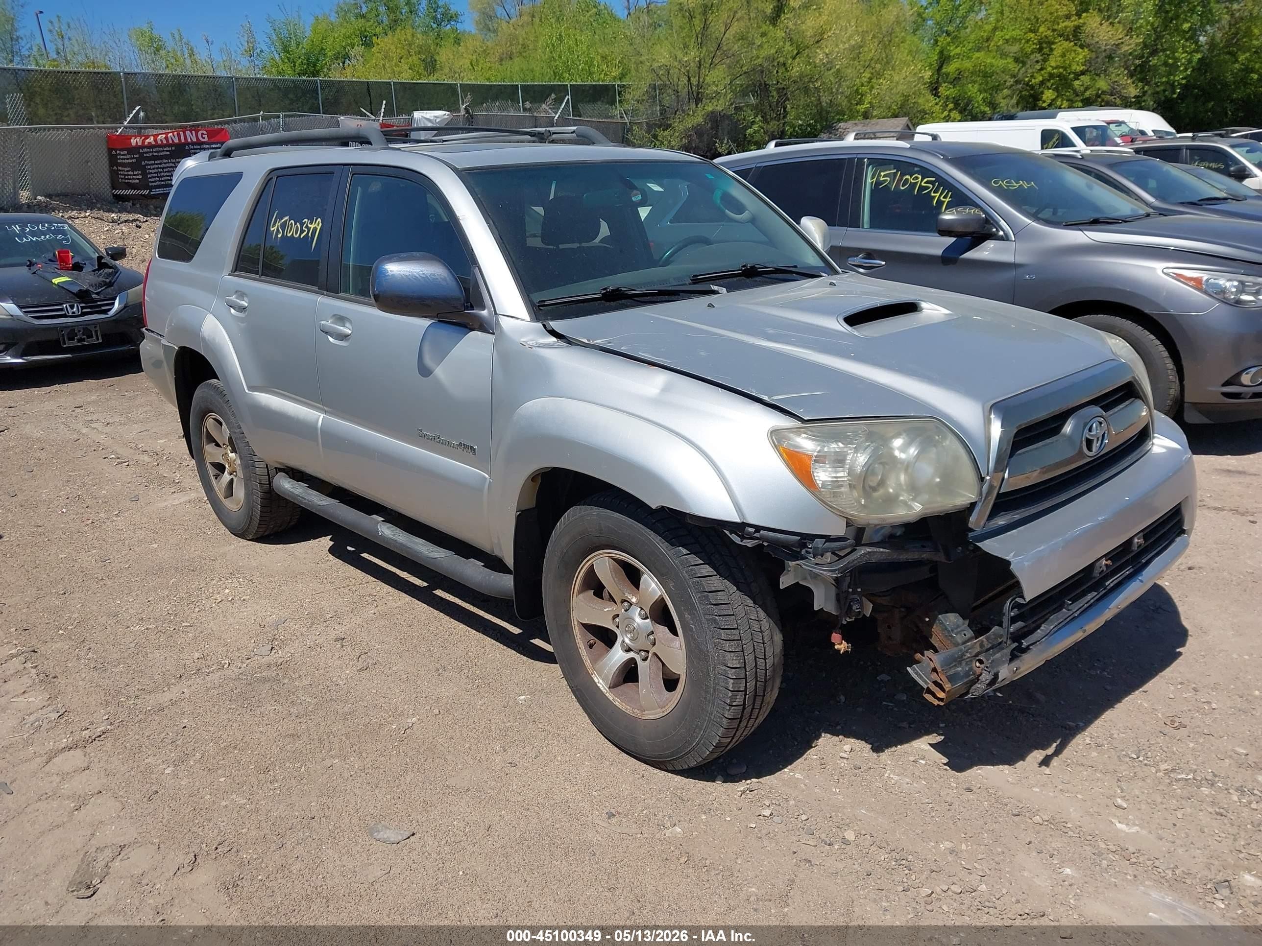 2006 Toyota 4runner Sr5 Sport V6 Silver vin: JTEBU14R068066985