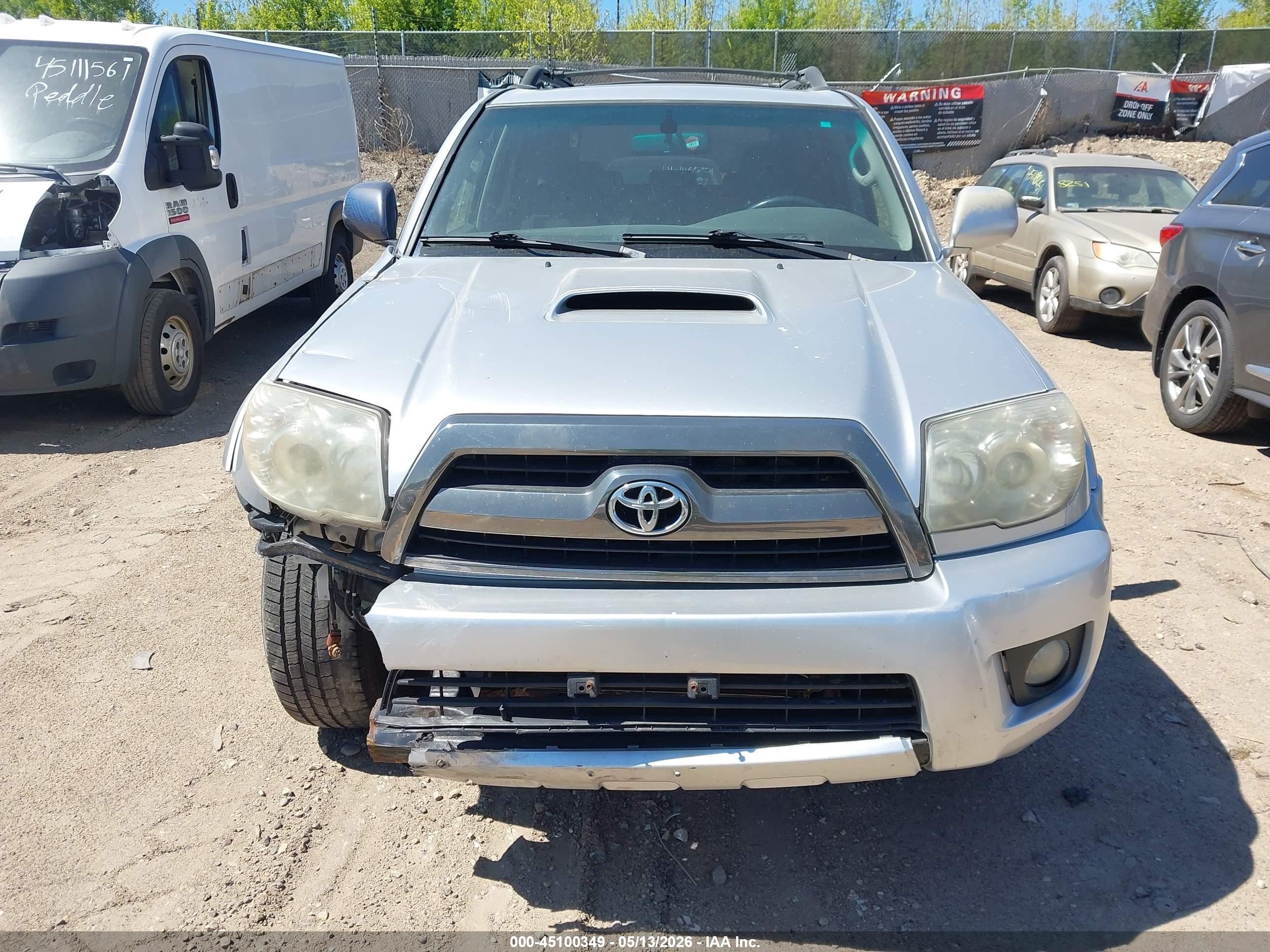 2006 Toyota 4runner Sr5 Sport V6 Silver vin: JTEBU14R068066985