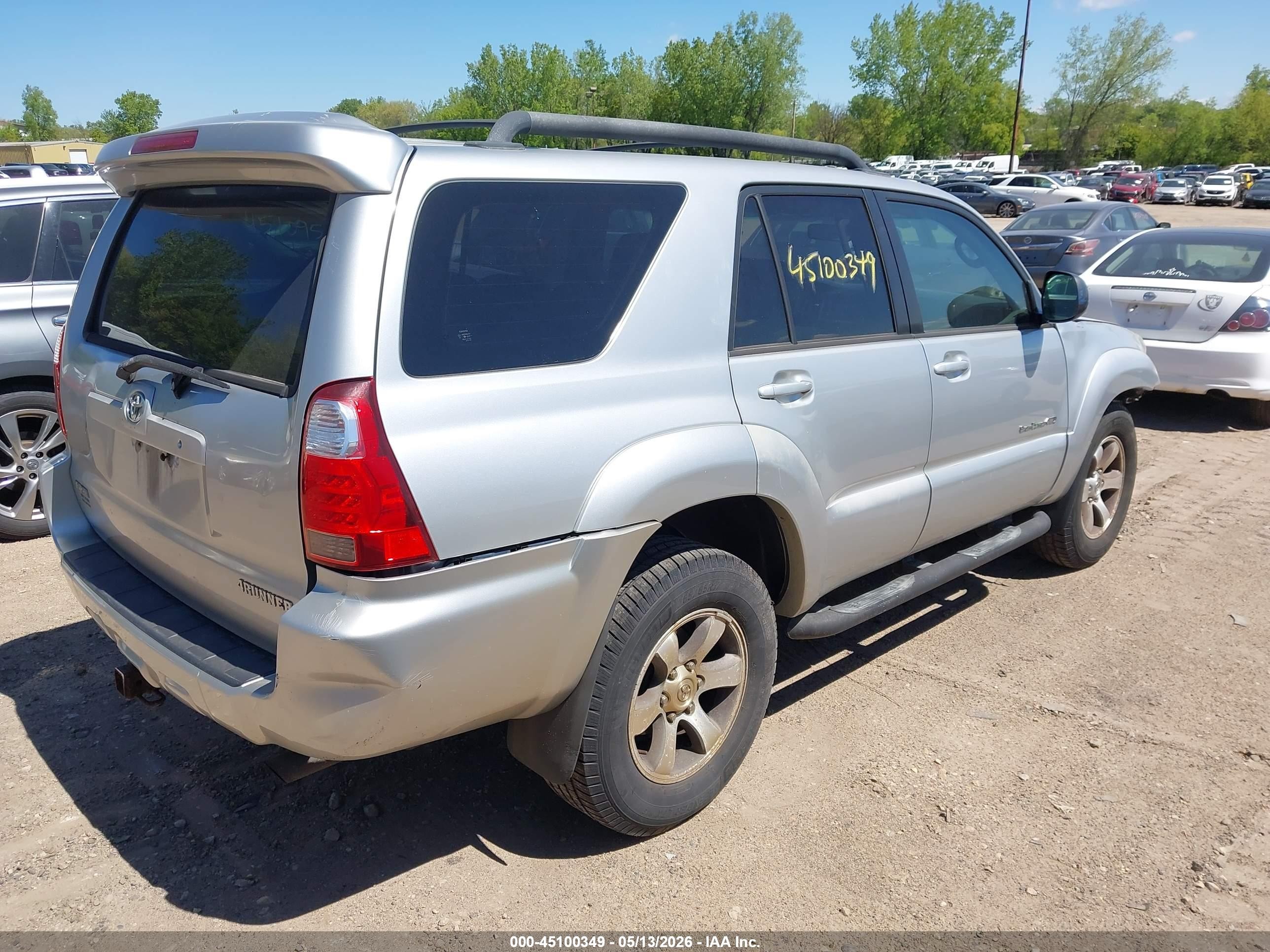 2006 Toyota 4runner Sr5 Sport V6 Silver vin: JTEBU14R068066985