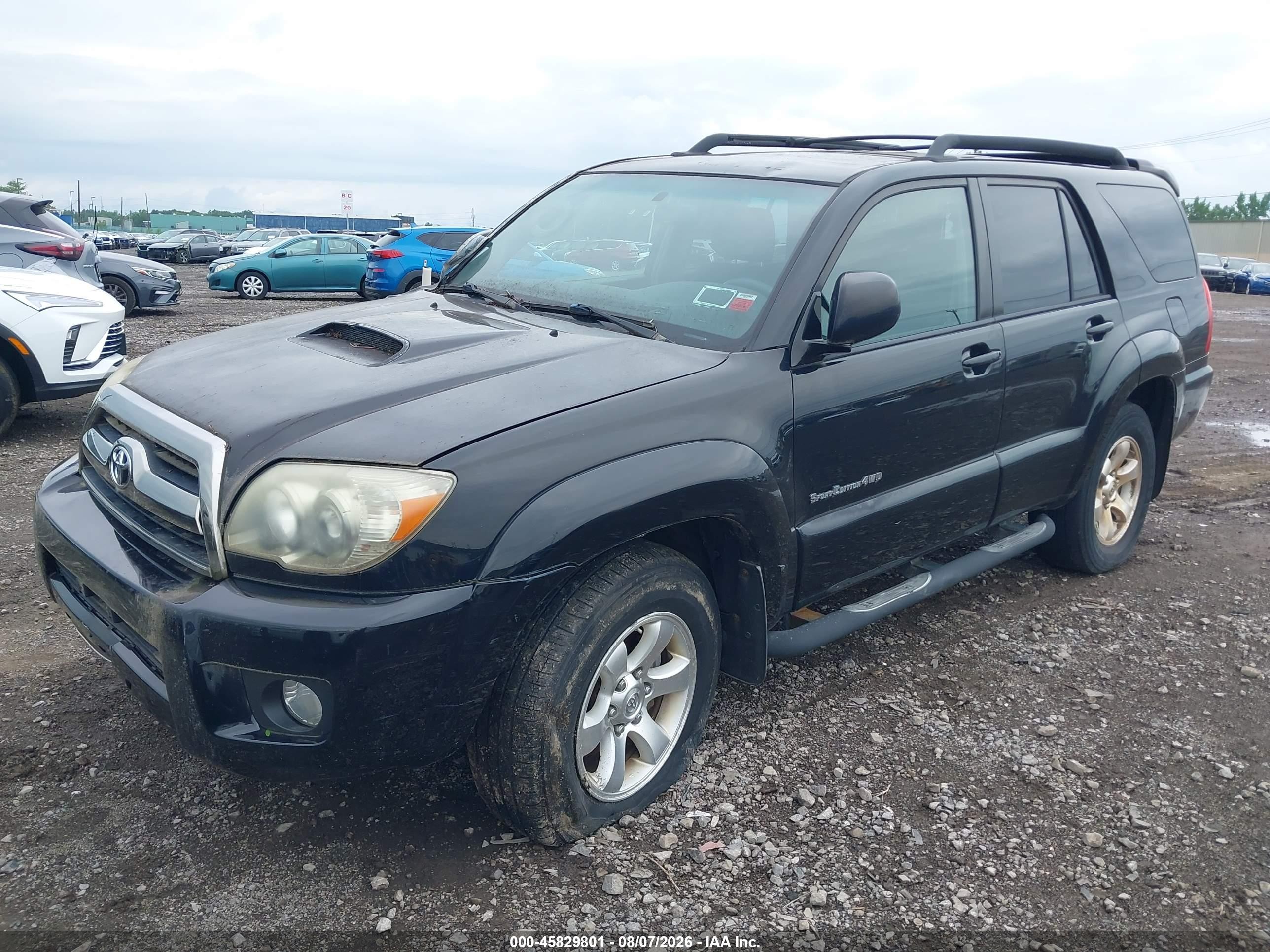 2007 Toyota 4runner Sr5 Sport Black vin: JTEBU14R070121693
