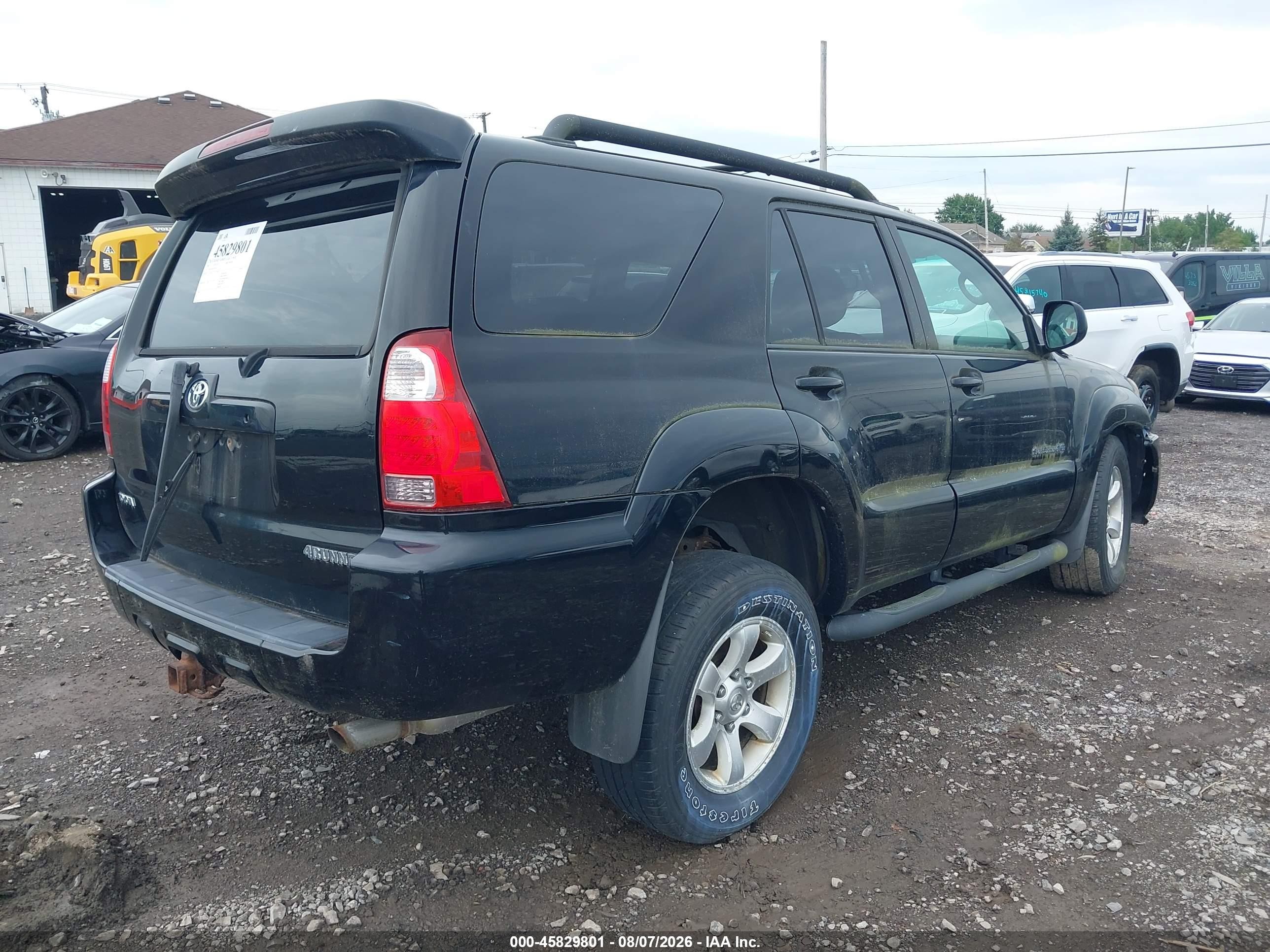 2007 Toyota 4runner Sr5 Sport Black vin: JTEBU14R070121693
