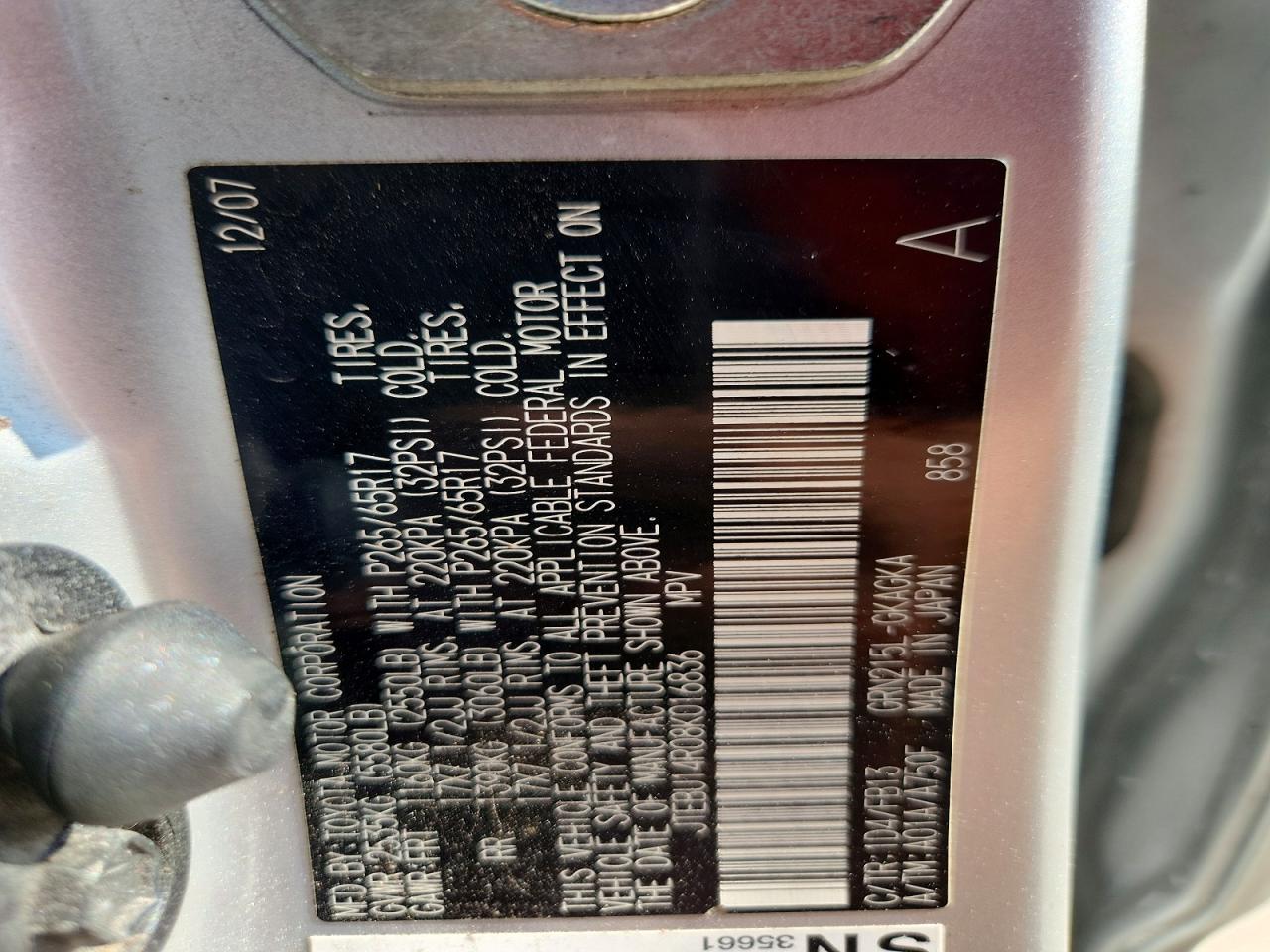 2008 Toyota 4runner Sport Edition Silver vin: JTEBU14R08K016836