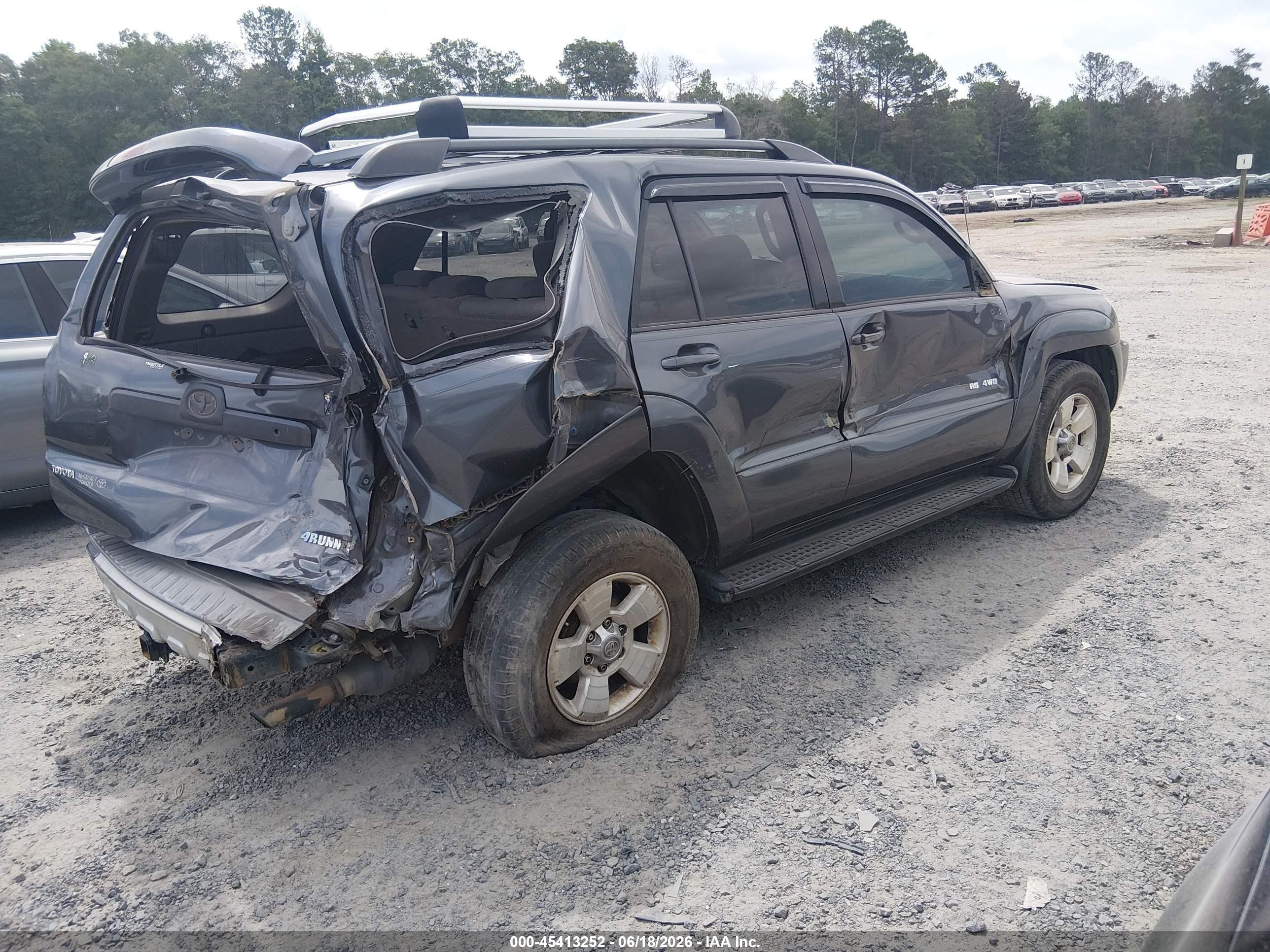 2004 Toyota 4runner Sr5 V6 Gray vin: JTEBU14R140036017