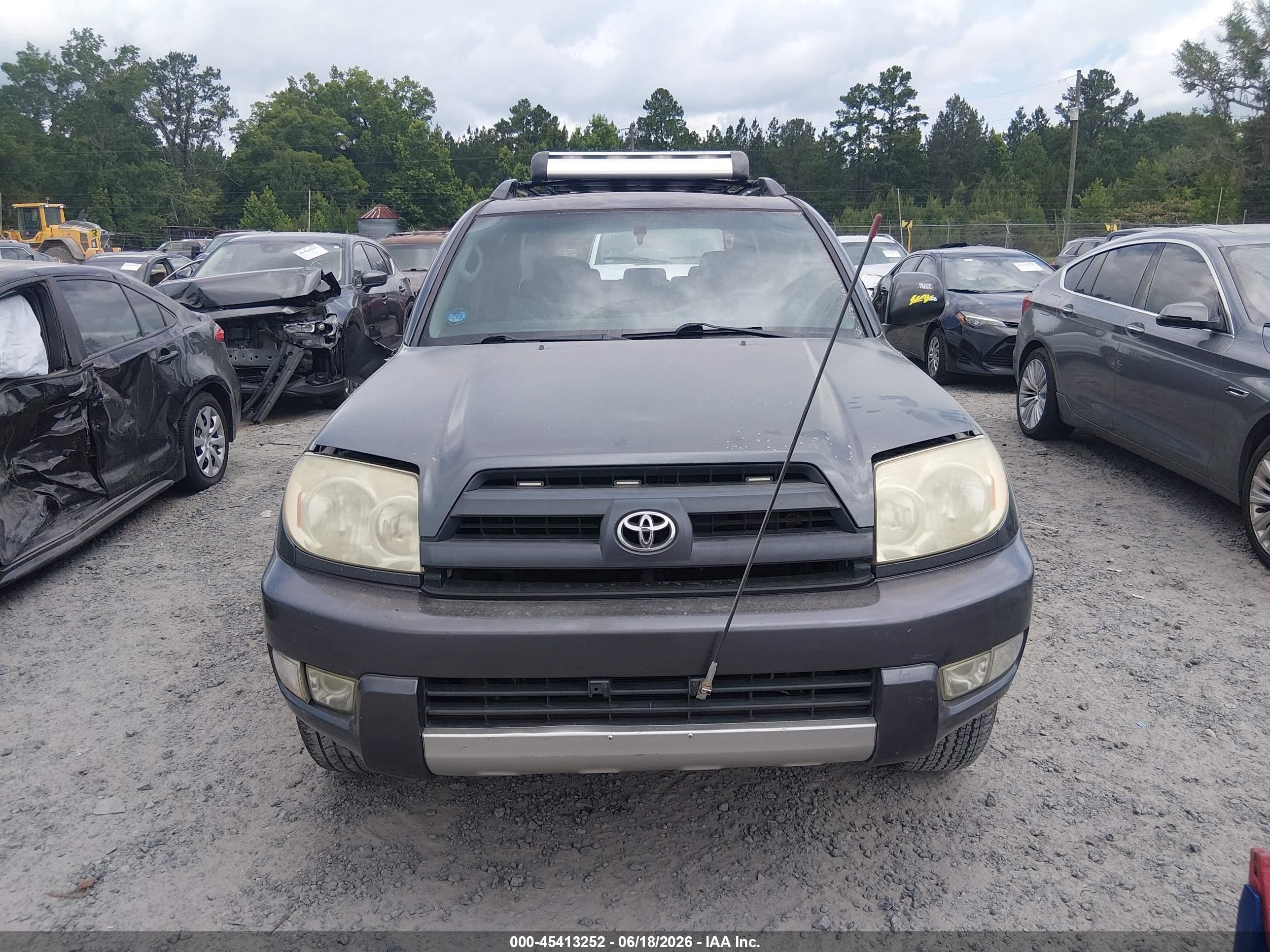 2004 Toyota 4runner Sr5 V6 Gray vin: JTEBU14R140036017