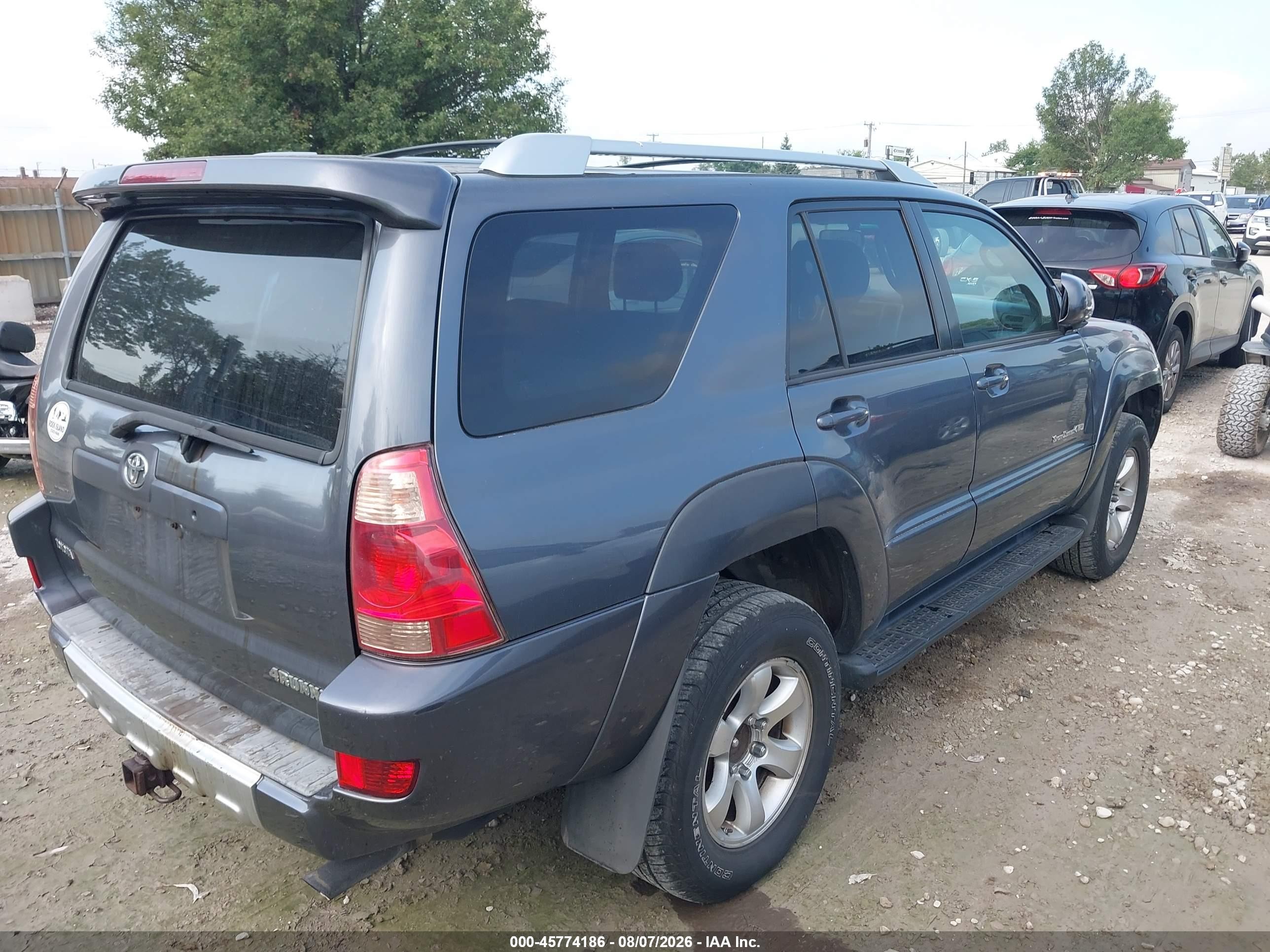 2004 Toyota 4runner Sr5 Sport V6 Gray vin: JTEBU14R140050550