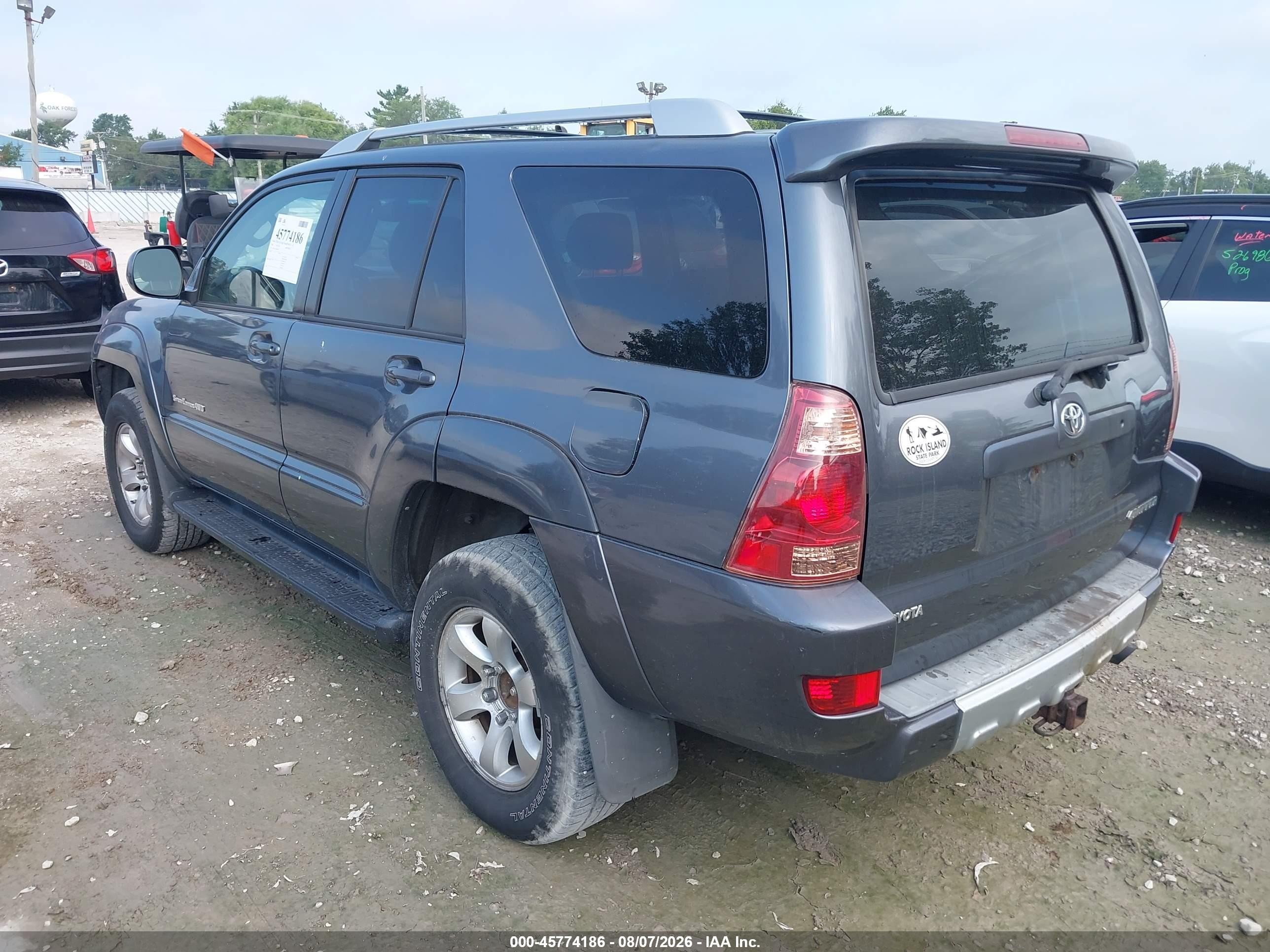 2004 Toyota 4runner Sr5 Sport V6 Gray vin: JTEBU14R140050550