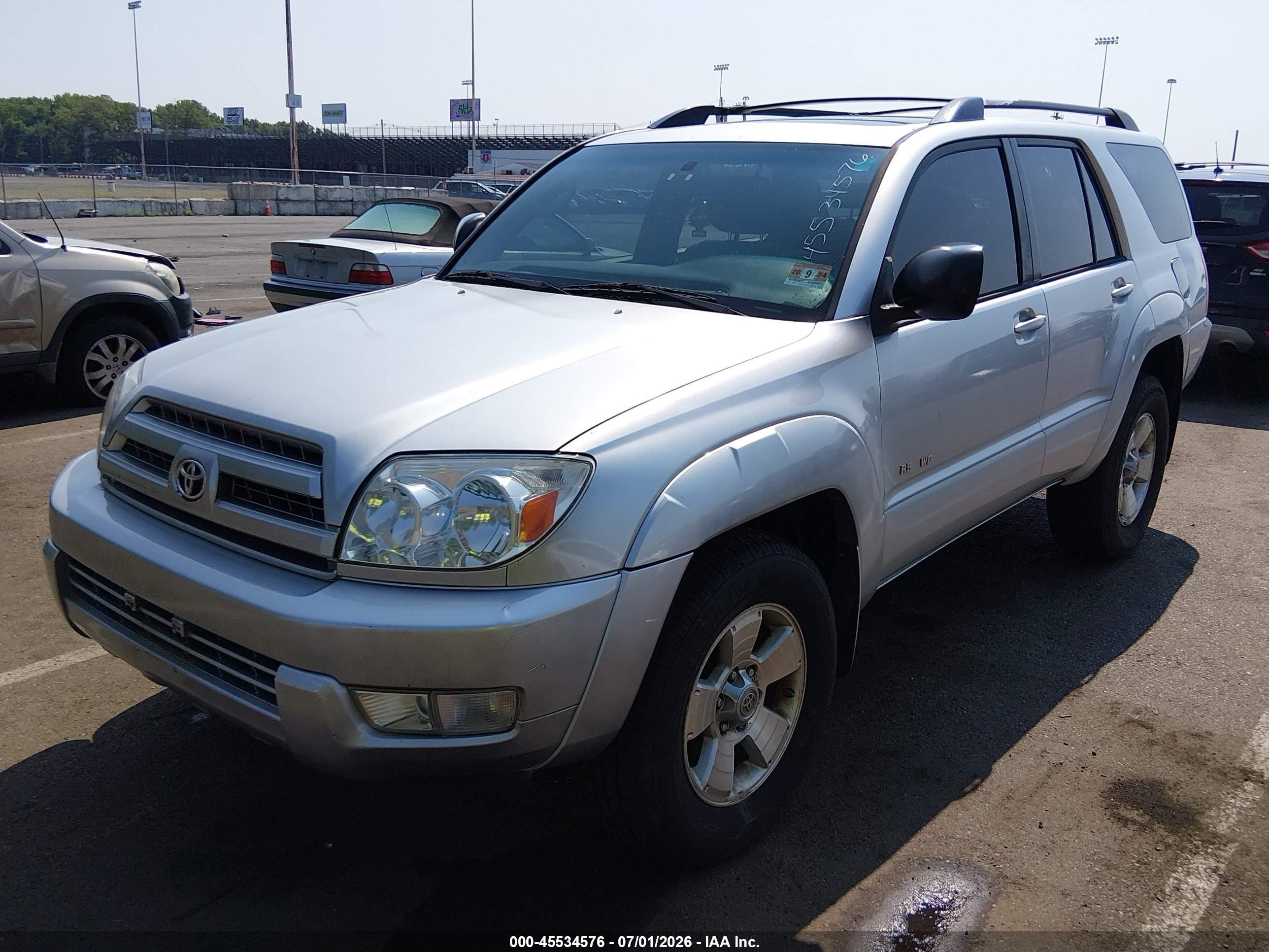 2004 Toyota 4runner Sr5 V6 Silver vin: JTEBU14R140052234