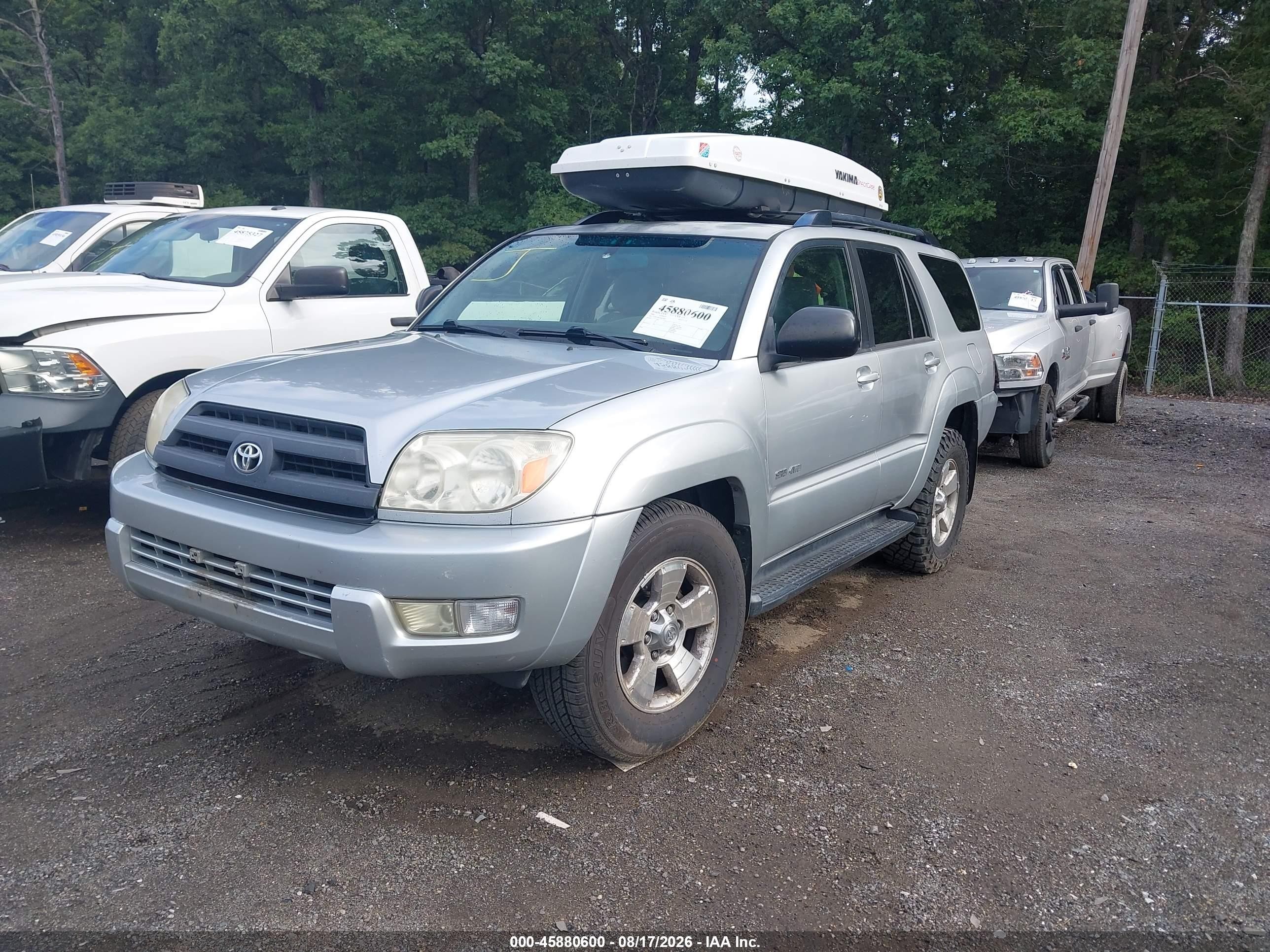 2004 Toyota 4runner Sr5 V6 Silver vin: JTEBU14R148023494