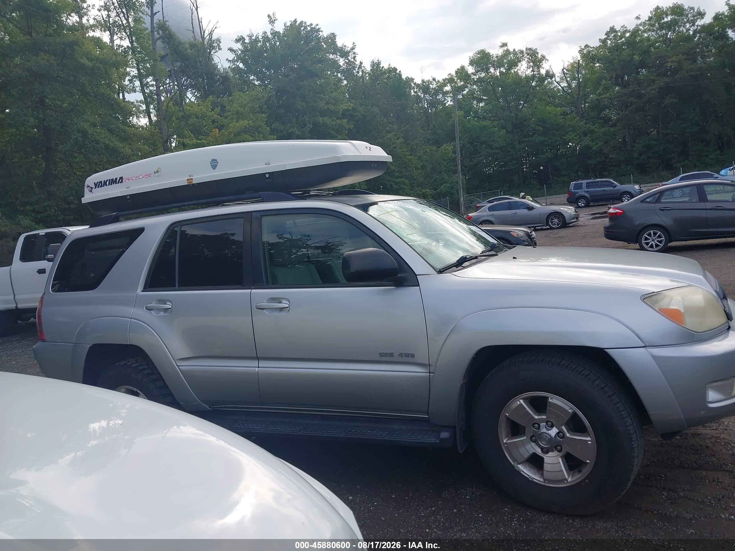 2004 Toyota 4runner Sr5 V6 Silver vin: JTEBU14R148023494