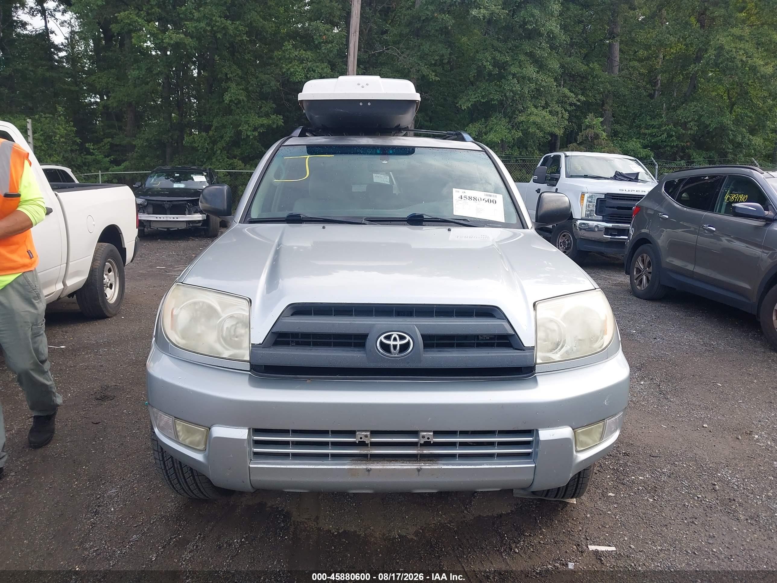 2004 Toyota 4runner Sr5 V6 Silver vin: JTEBU14R148023494