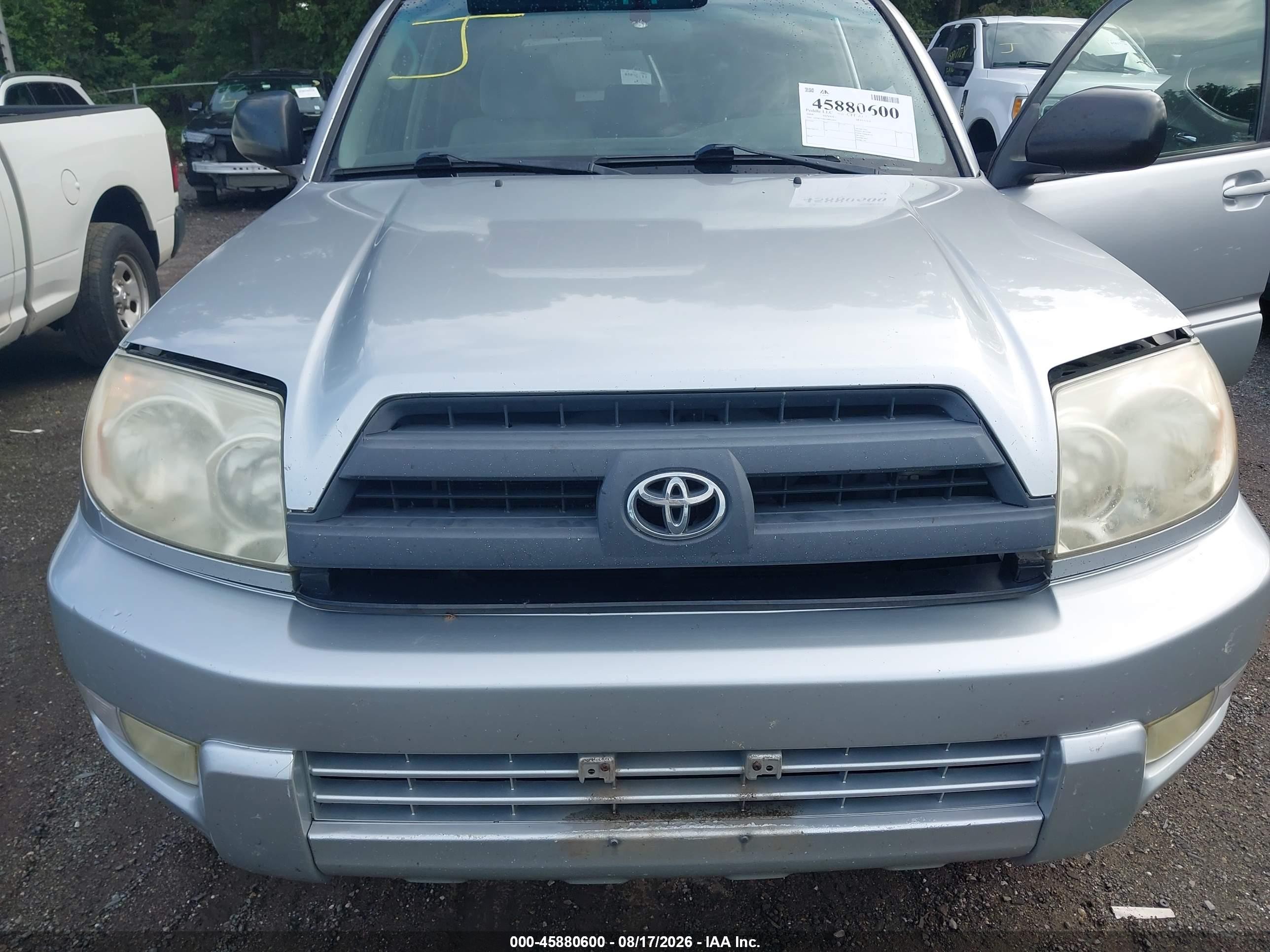 2004 Toyota 4runner Sr5 V6 Silver vin: JTEBU14R148023494