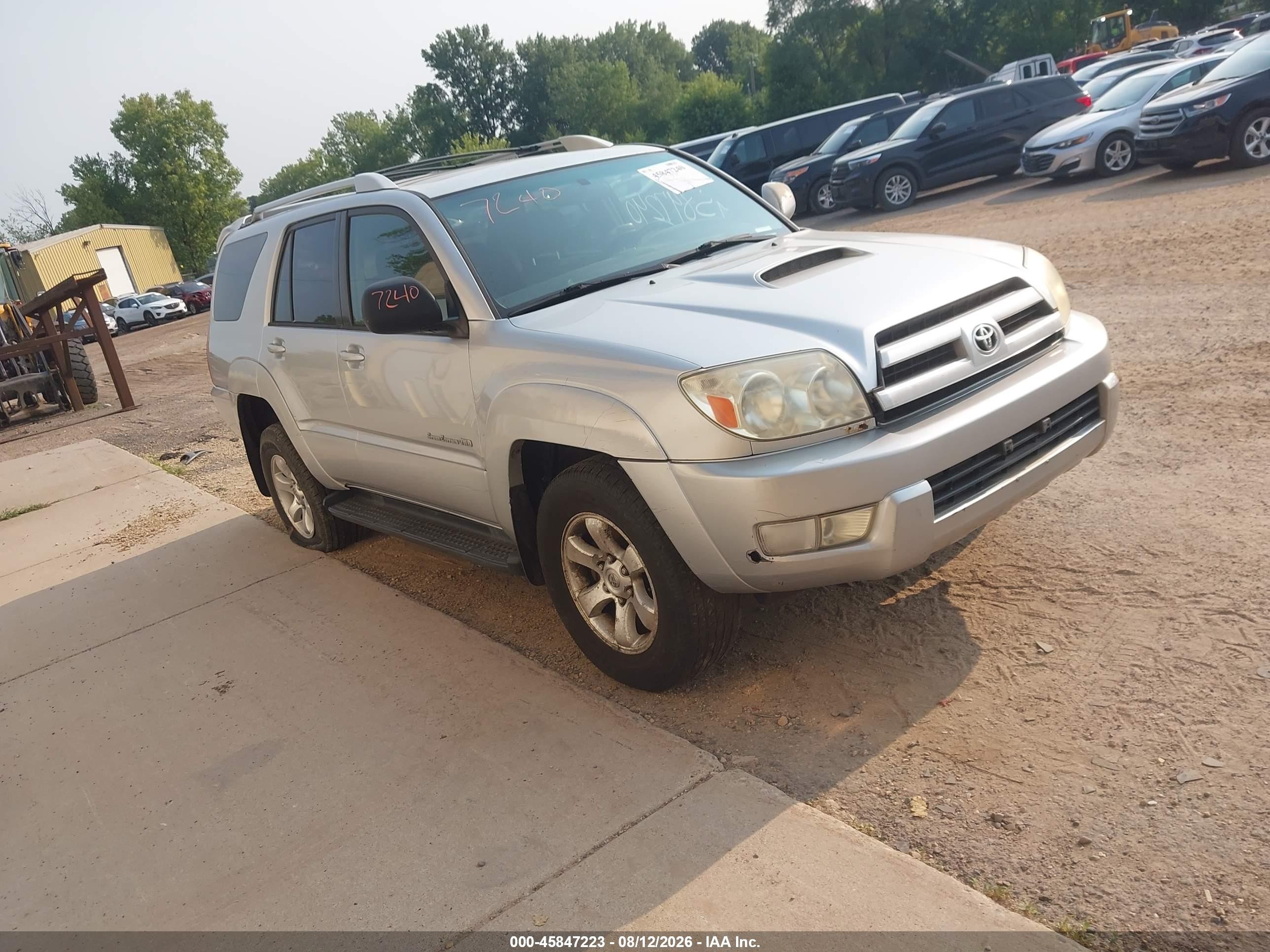 2005 Toyota 4runner Sr5 Sport V6 Silver vin: JTEBU14R150056172