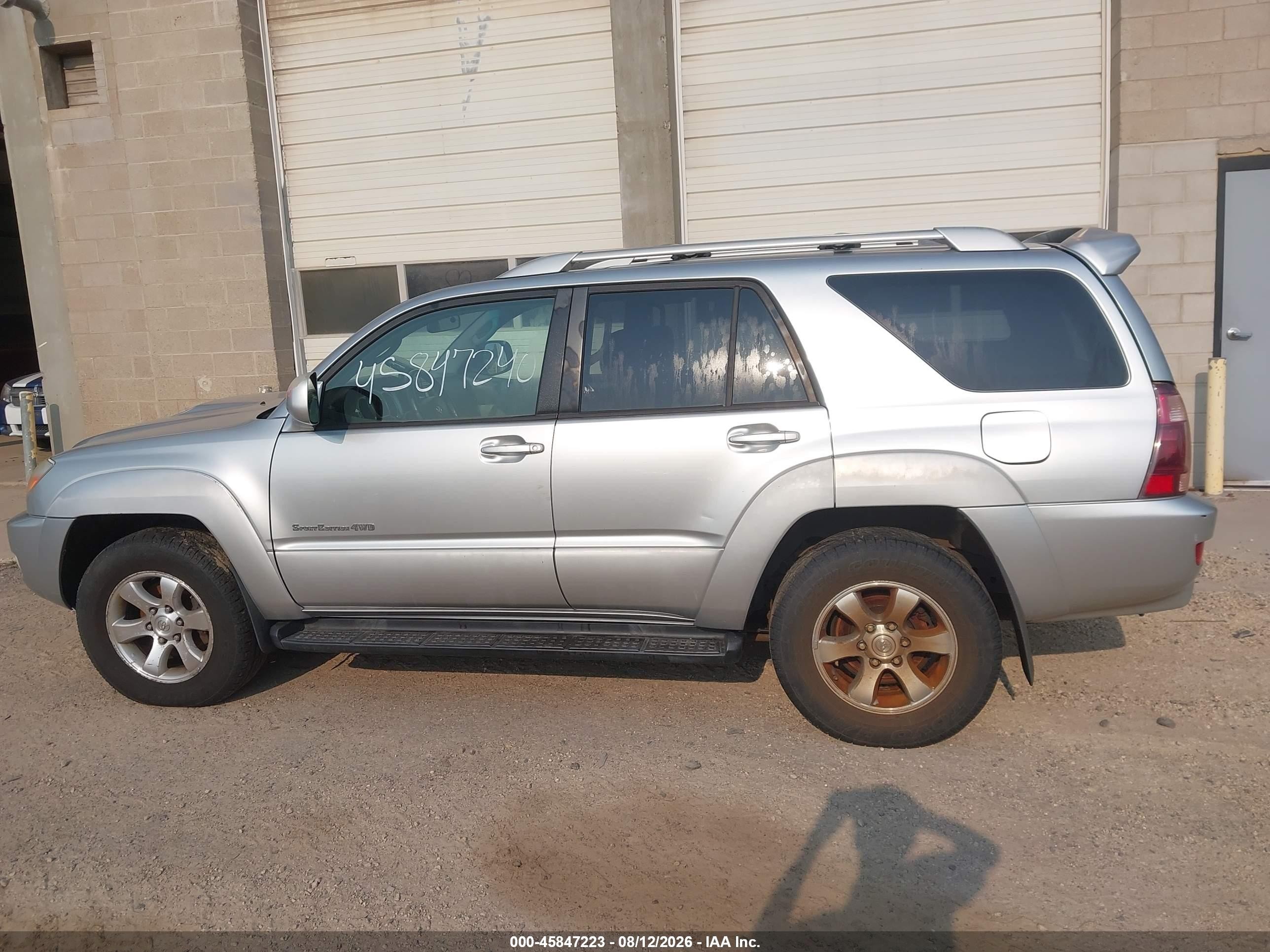 2005 Toyota 4runner Sr5 Sport V6 Silver vin: JTEBU14R150056172