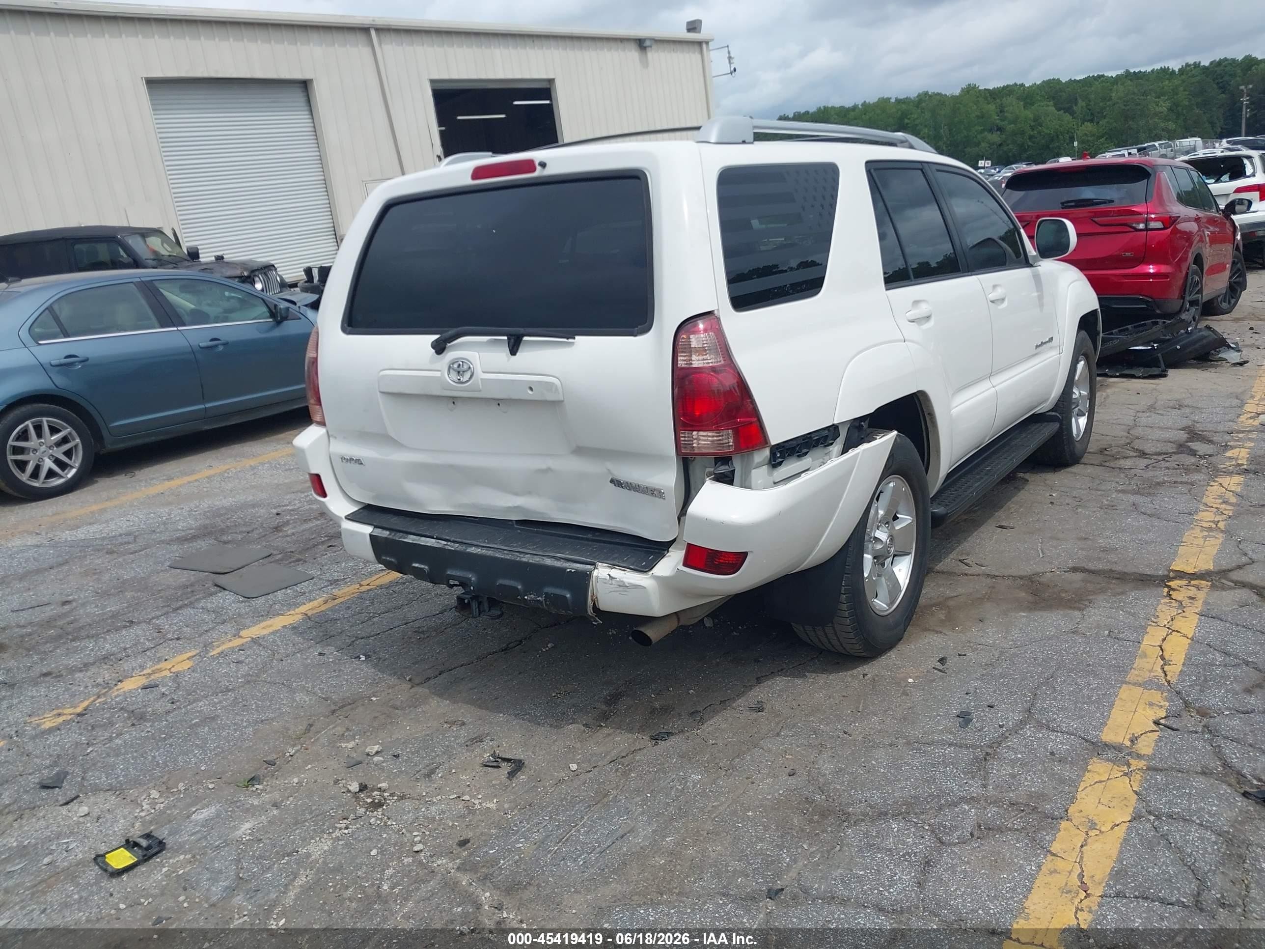 2005 Toyota 4runner Sr5 Sport V6 White vin: JTEBU14R150062652