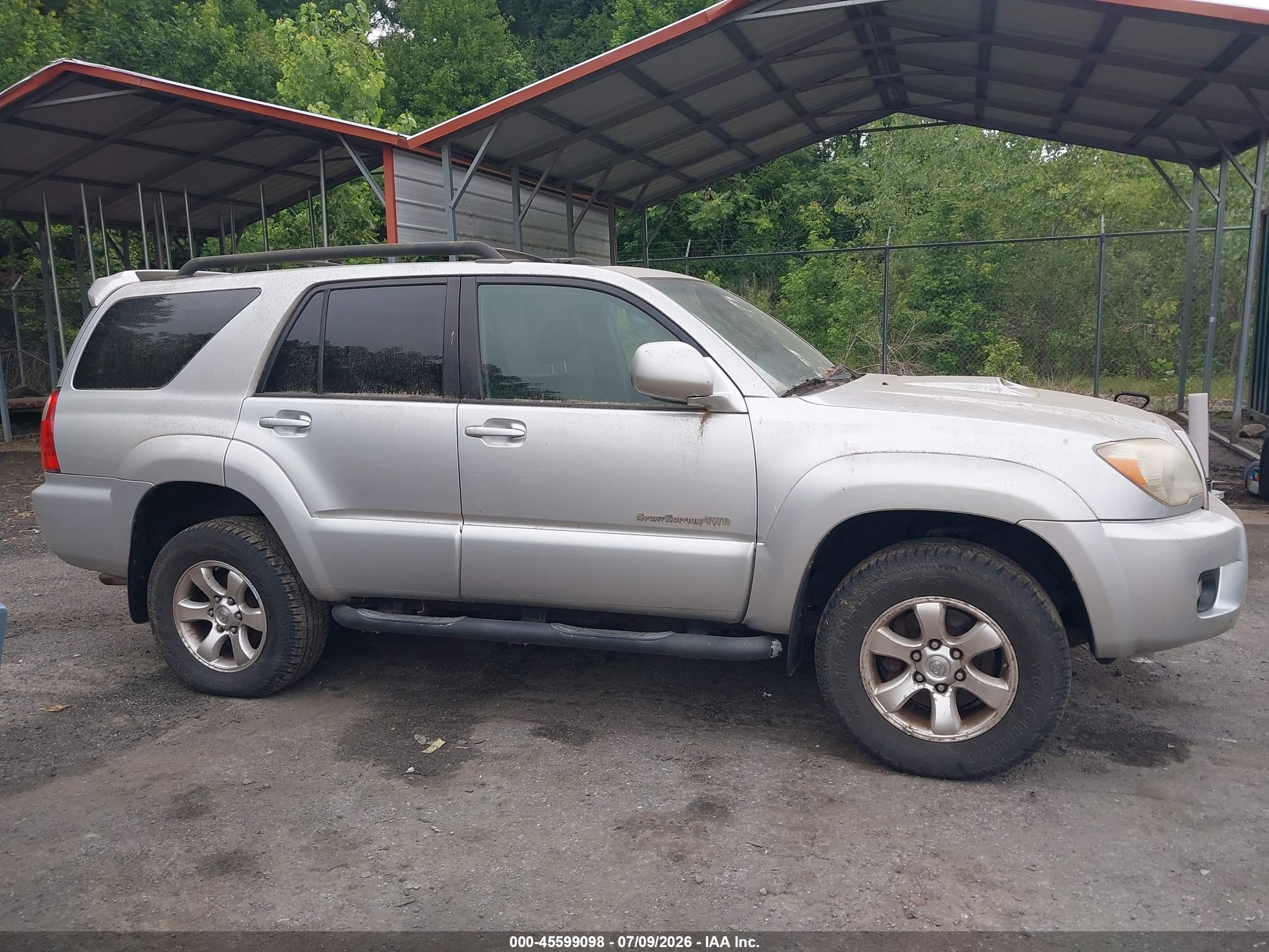 2006 Toyota 4runner Sr5 Sport V6 Silver vin: JTEBU14R168064288