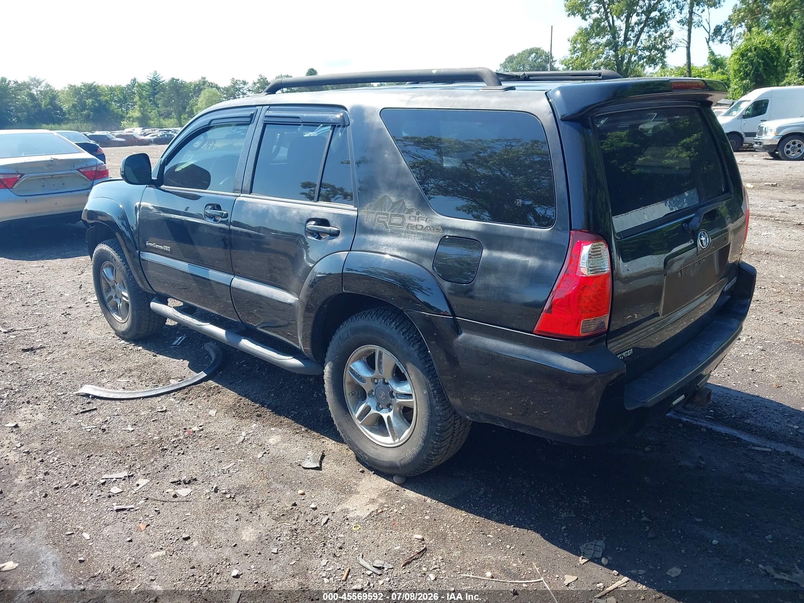 2007 Toyota 4runner Sr5 Sport Black vin: JTEBU14R170123095