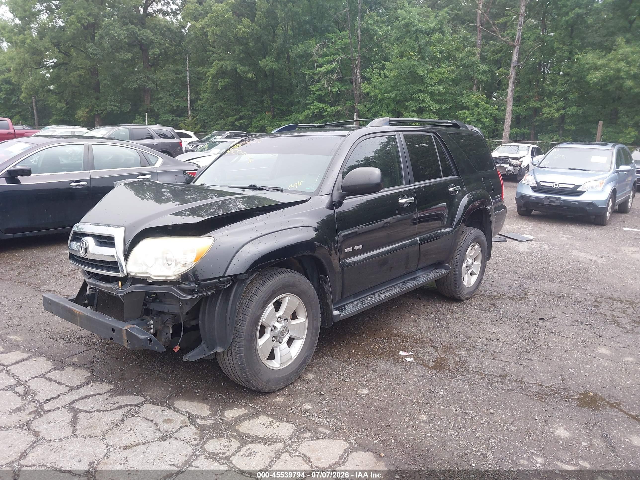 2007 Toyota 4runner Sr5 Black vin: JTEBU14R178085692