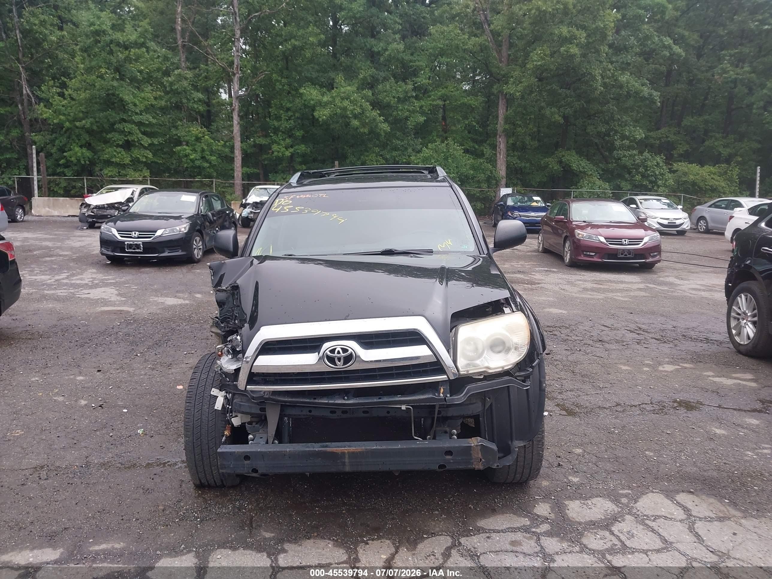 2007 Toyota 4runner Sr5 Black vin: JTEBU14R178085692
