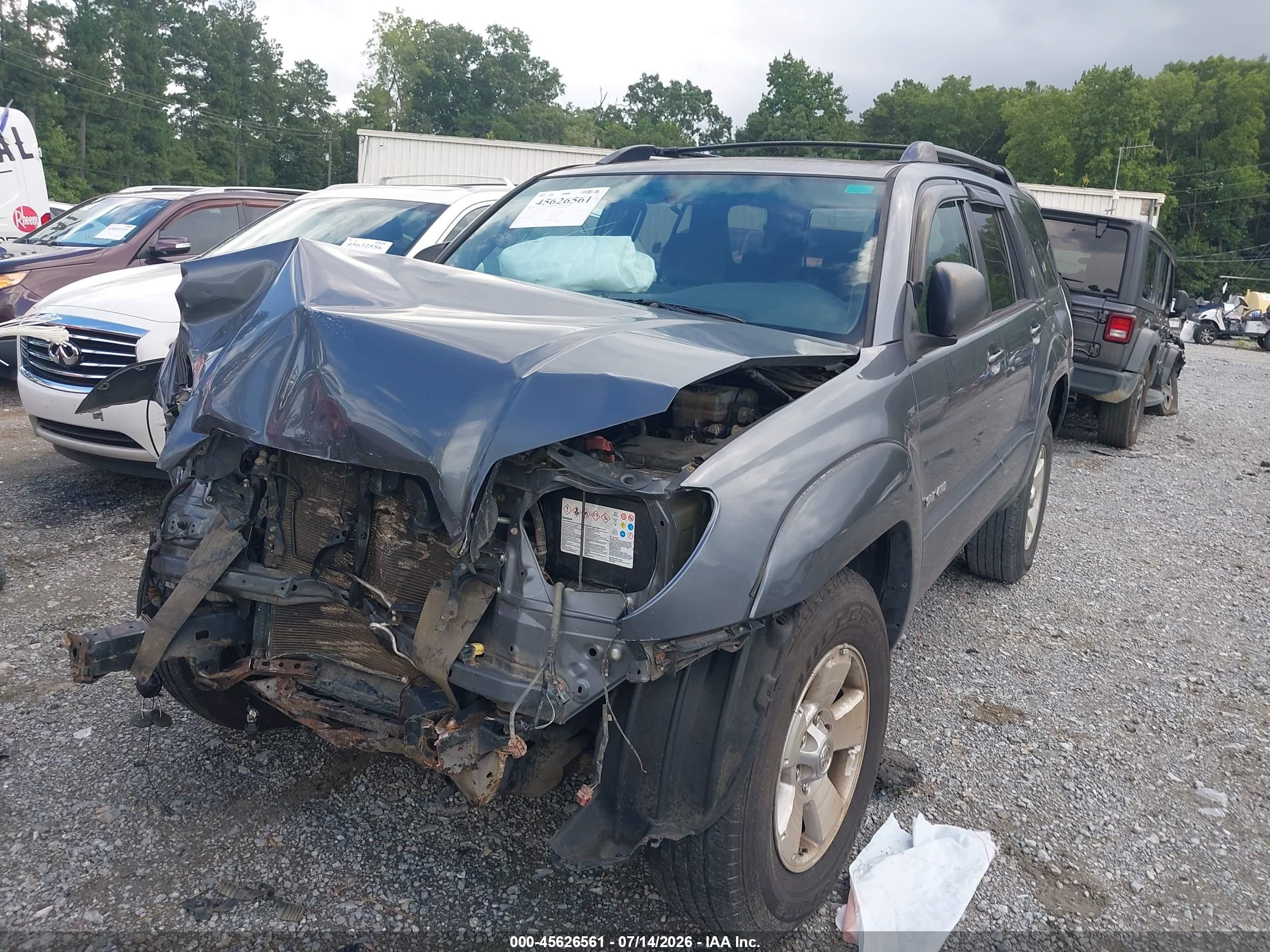 2004 Toyota 4runner Sr5 V6 Gray vin: JTEBU14R240033725