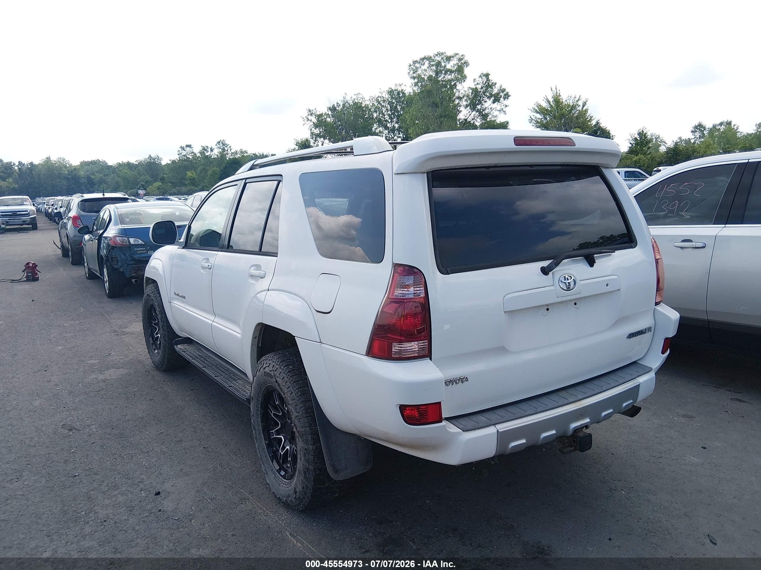 2005 Toyota 4runner Sr5 Sport V6 White vin: JTEBU14R250058500