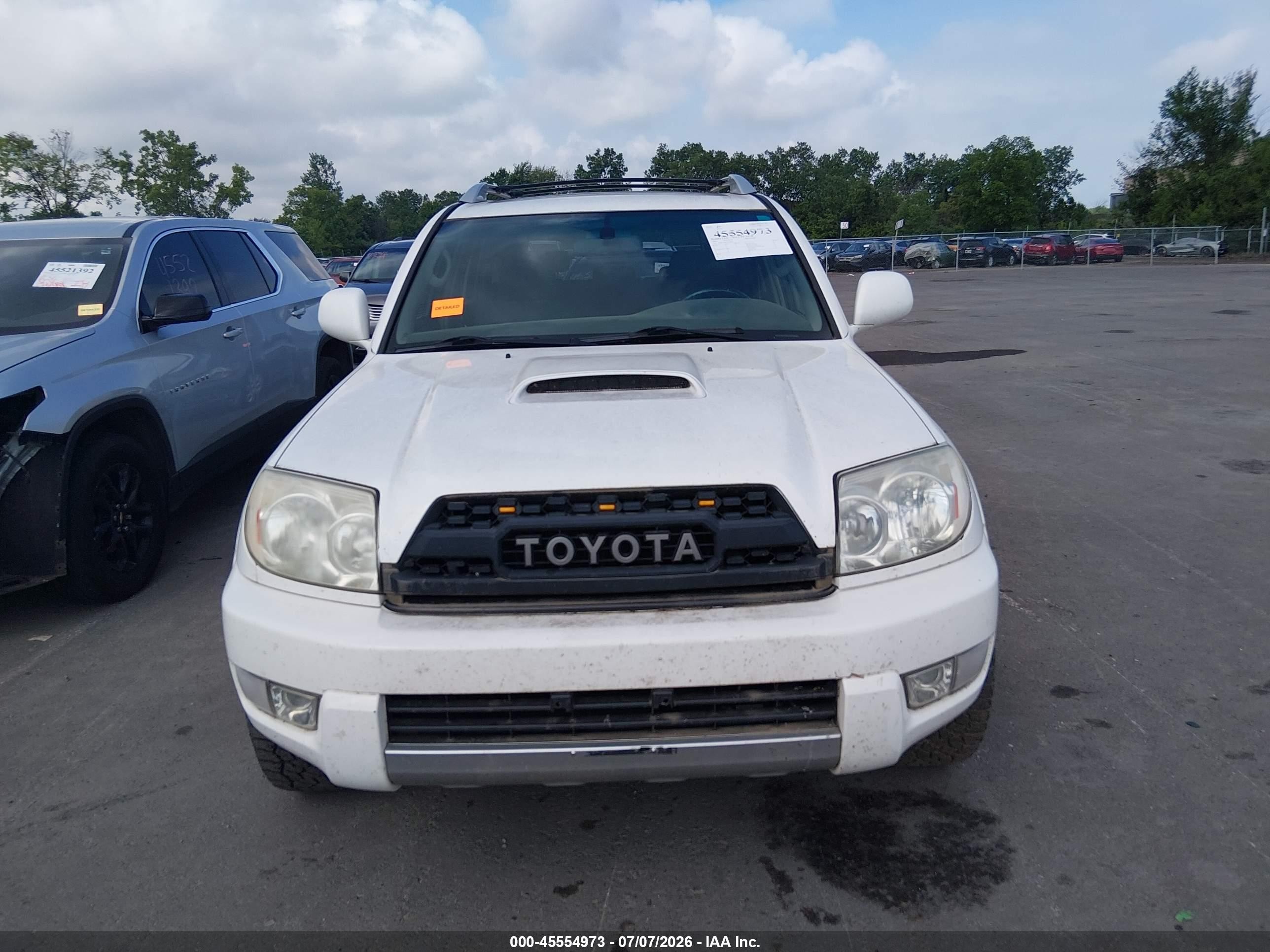 2005 Toyota 4runner Sr5 Sport V6 White vin: JTEBU14R250058500