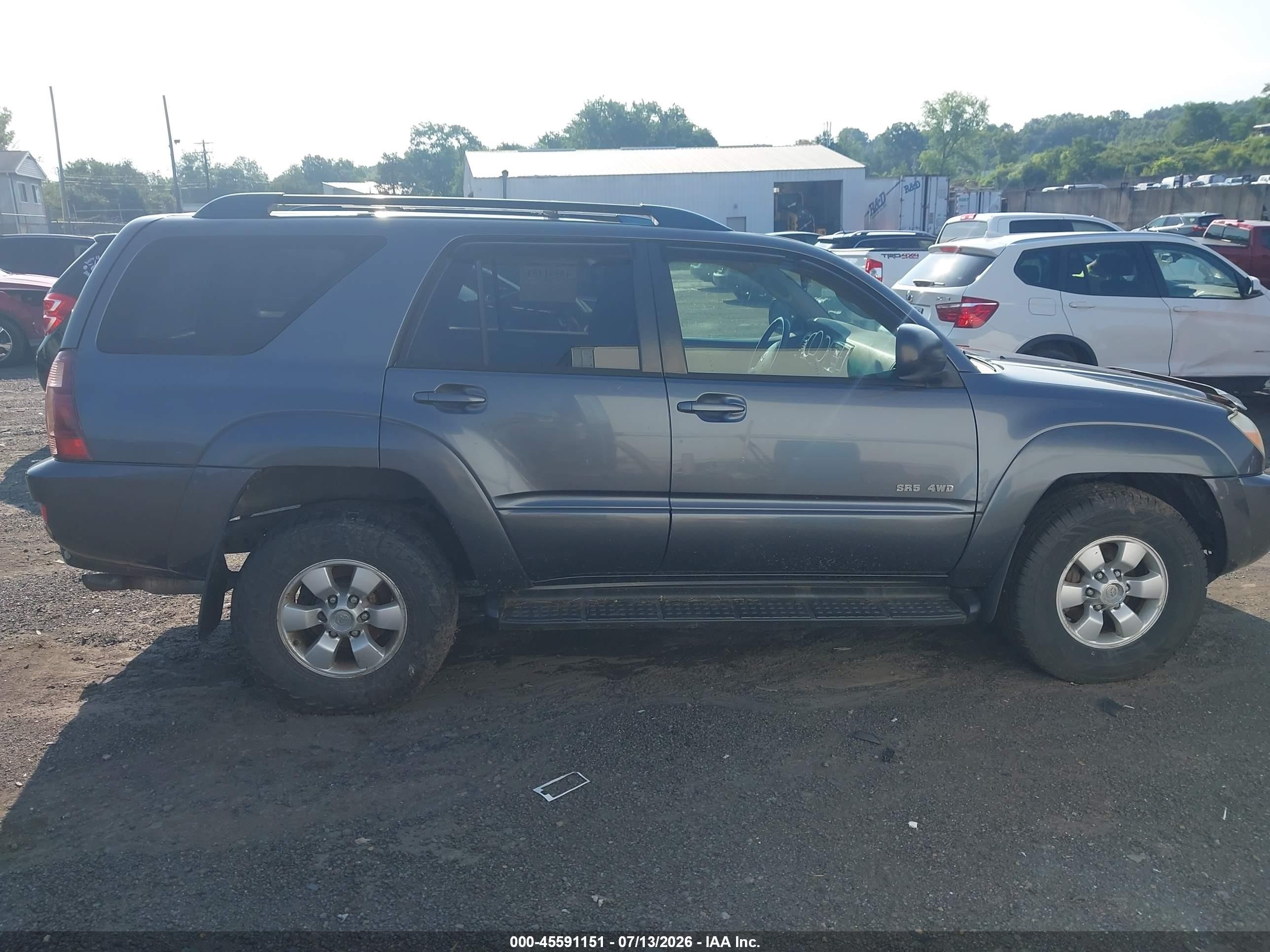 2005 Toyota 4runner Sr5 V6 Gray vin: JTEBU14R258037289