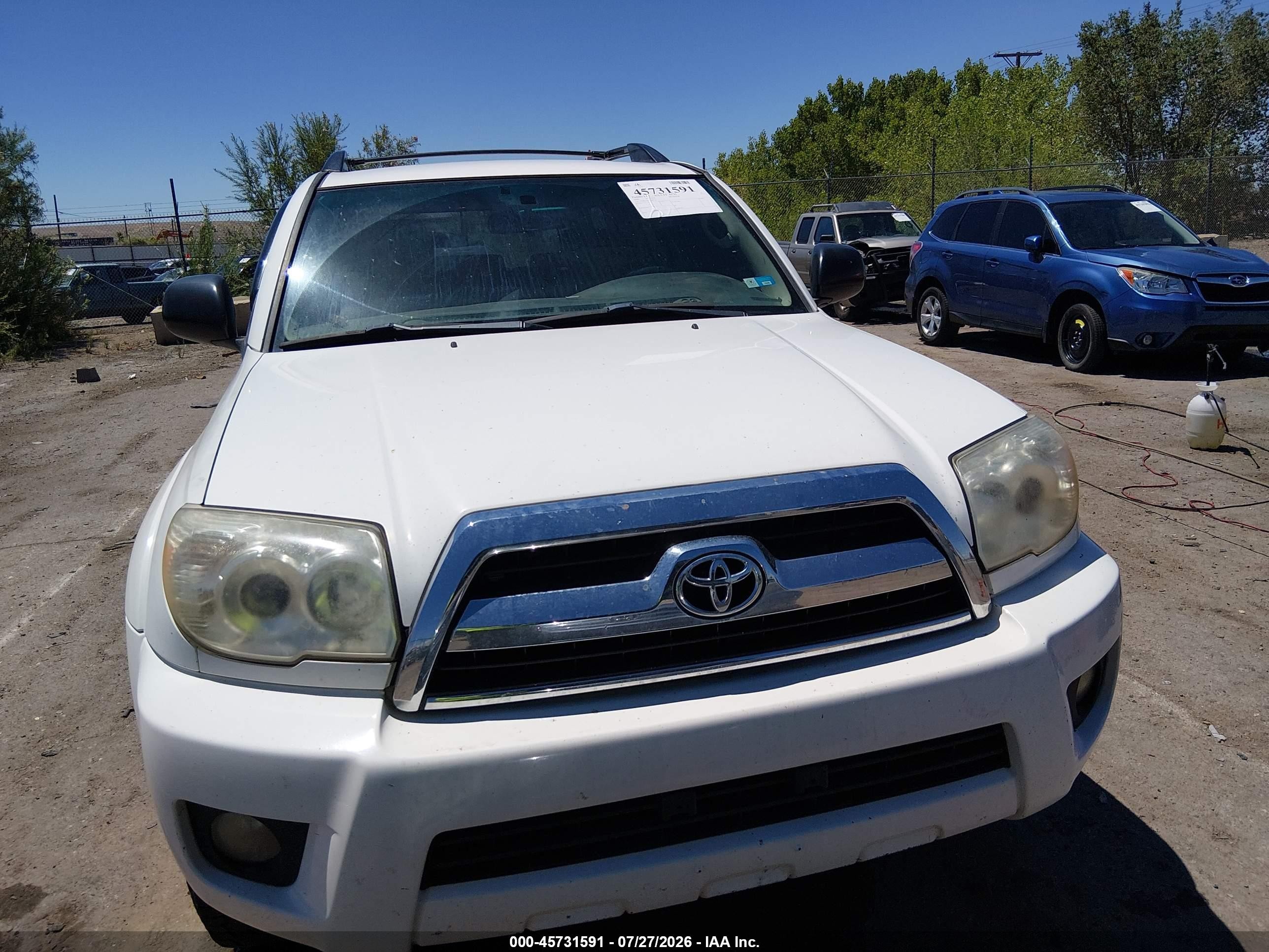 2006 Toyota 4runner Sr5 V6 White vin: JTEBU14R260084726
