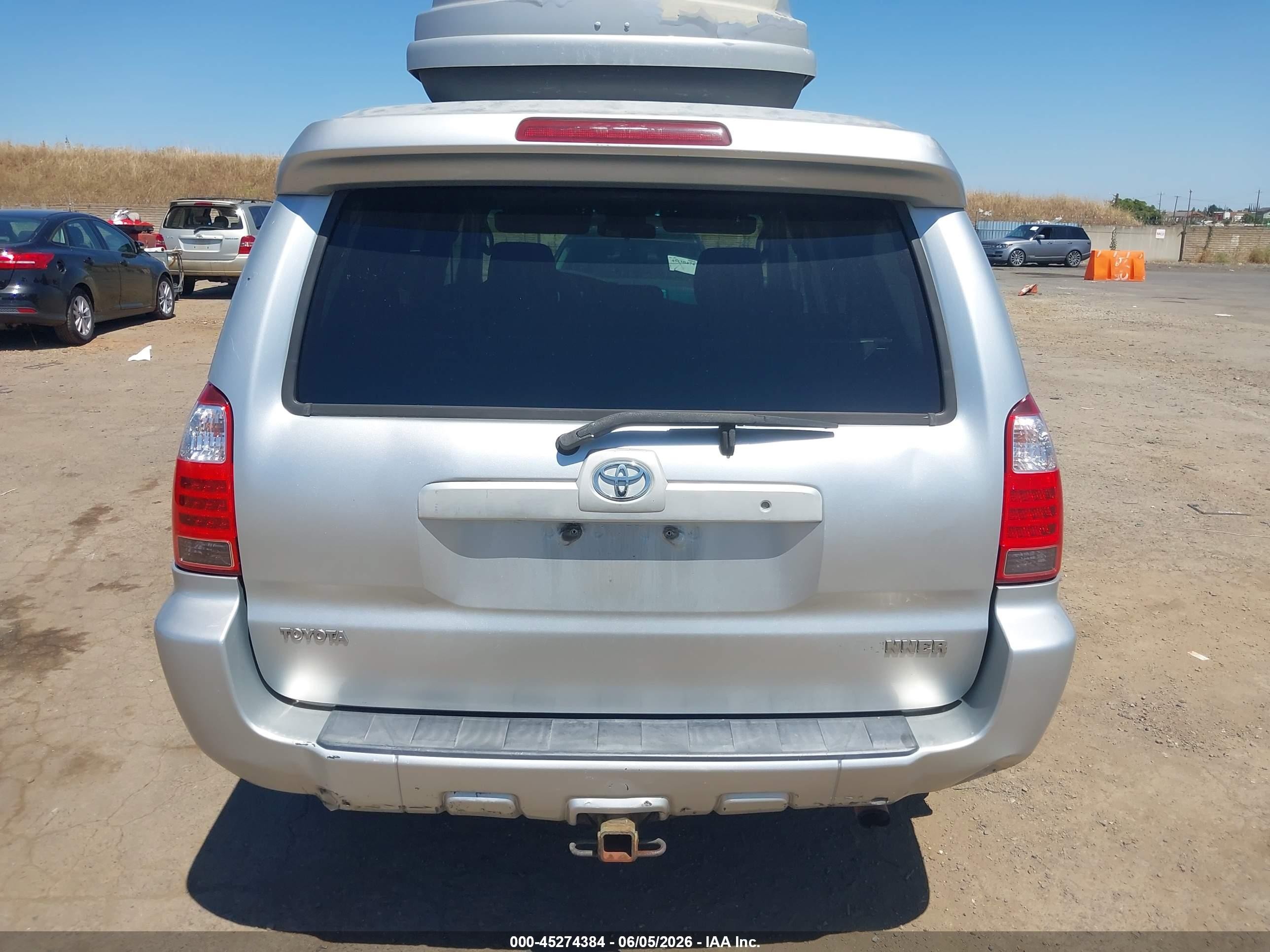 2006 Toyota 4runner Sr5 Sport V6 Silver vin: JTEBU14R260096018