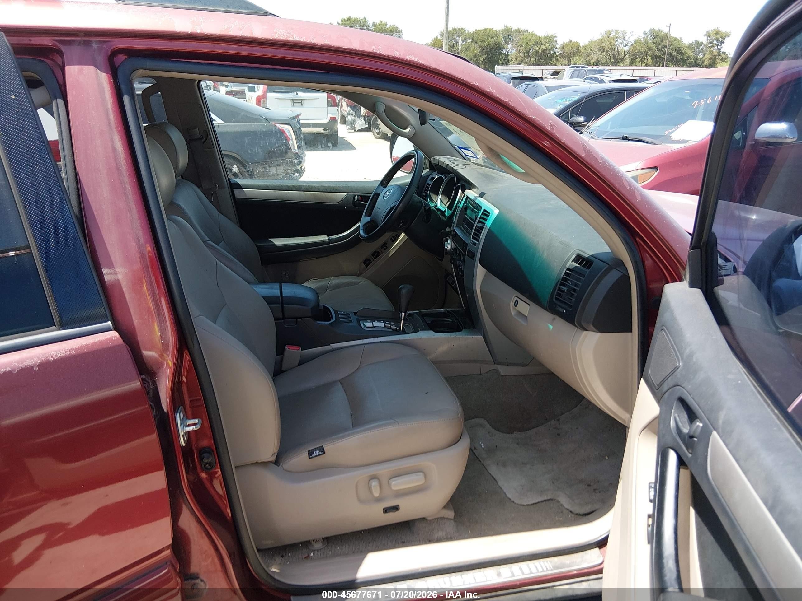 2006 Toyota 4runner Sr5 V6 Maroon vin: JTEBU14R268074859