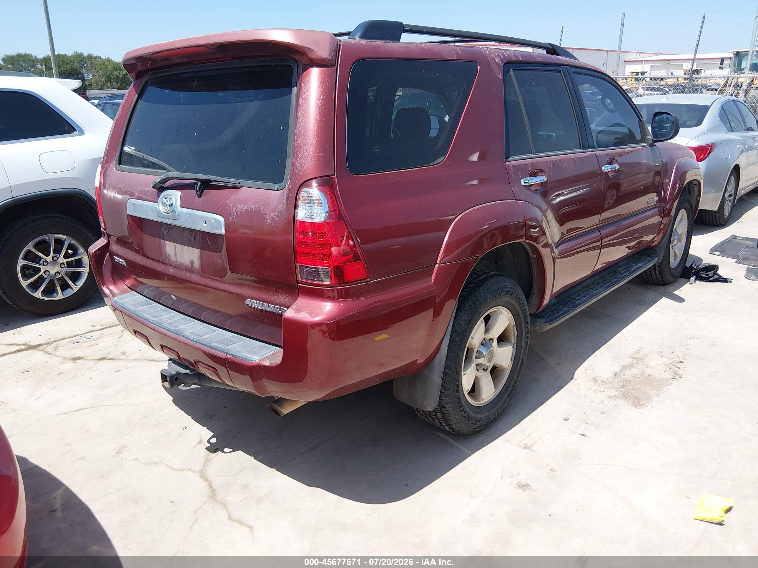 2006 Toyota 4runner Sr5 V6 Maroon vin: JTEBU14R268074859