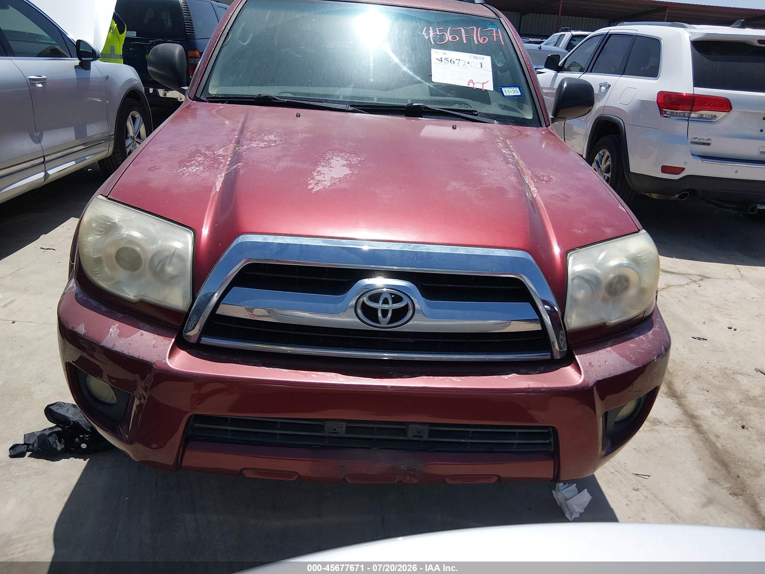 2006 Toyota 4runner Sr5 V6 Maroon vin: JTEBU14R268074859