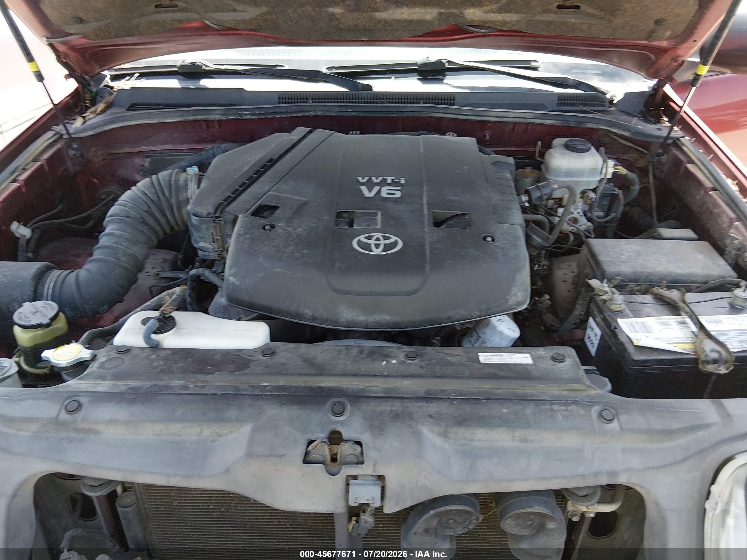 2006 Toyota 4runner Sr5 V6 Maroon vin: JTEBU14R268074859
