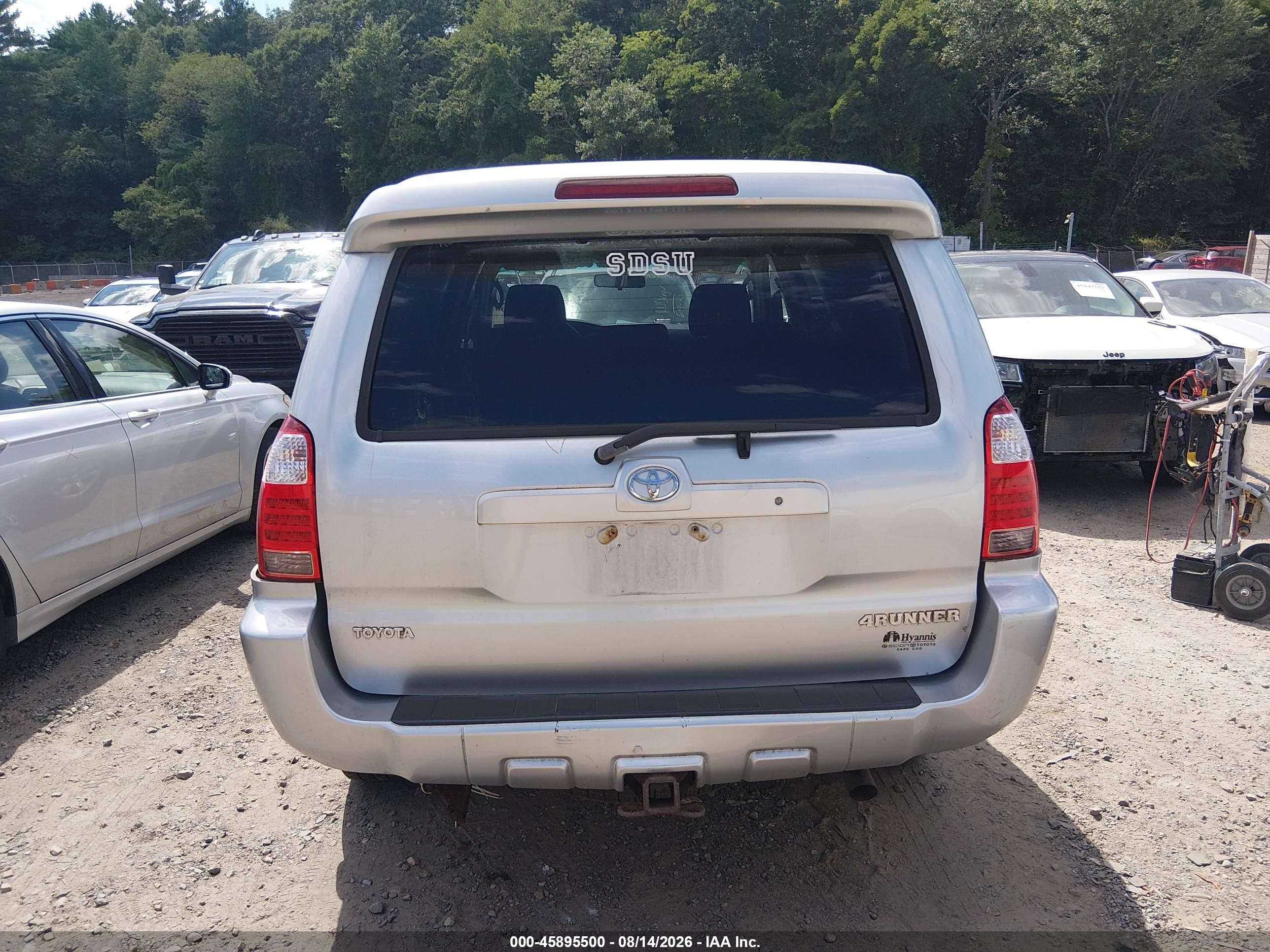 2007 Toyota 4runner Sr5 Sport Silver vin: JTEBU14R270118858