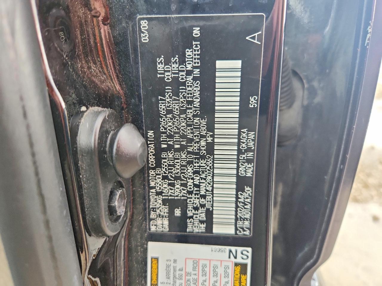 2008 Toyota 4runner Sr5 Black vin: JTEBU14R28K025862