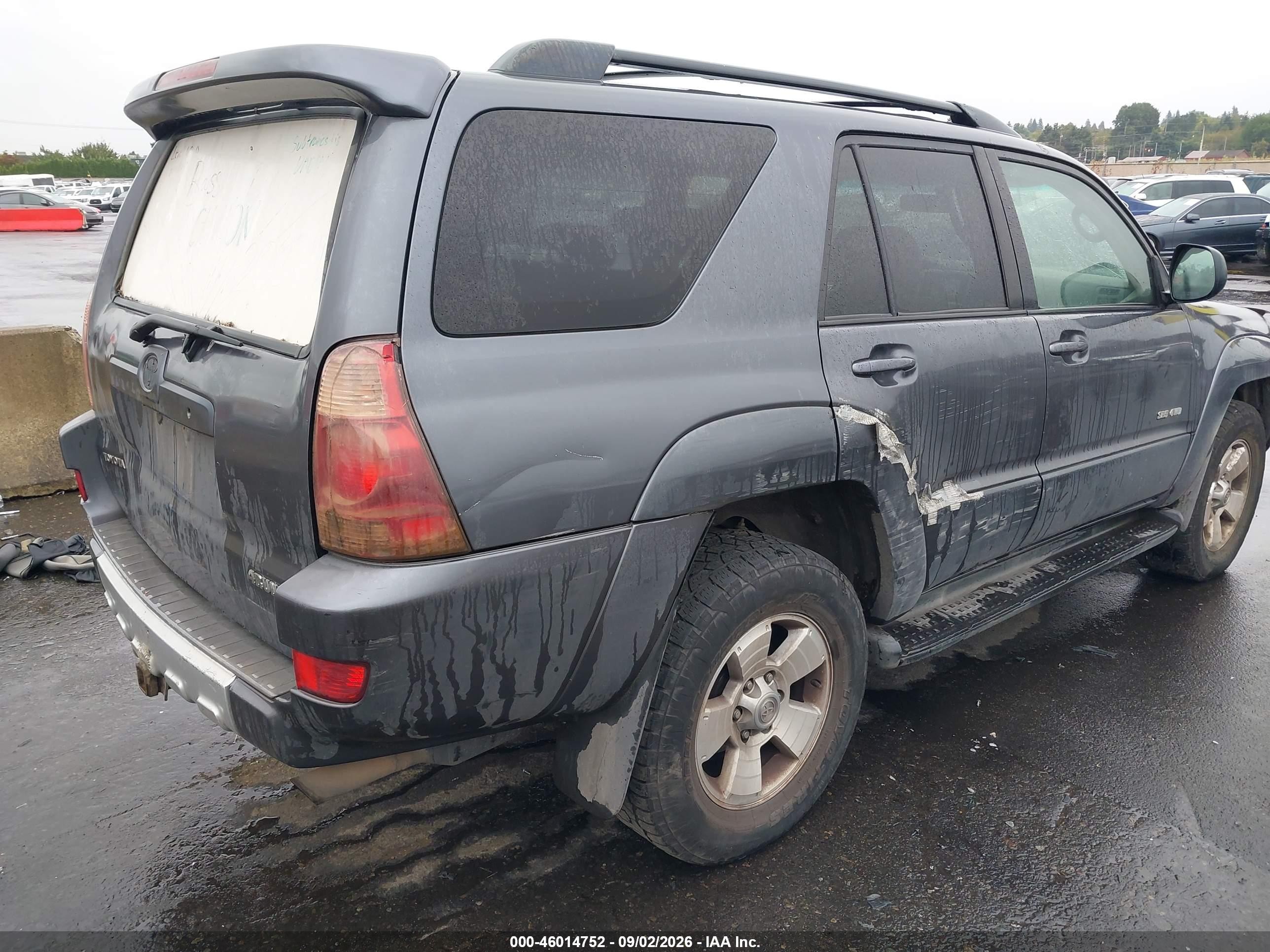 2003 Toyota 4runner Sr5 V6 Gray vin: JTEBU14R330018407