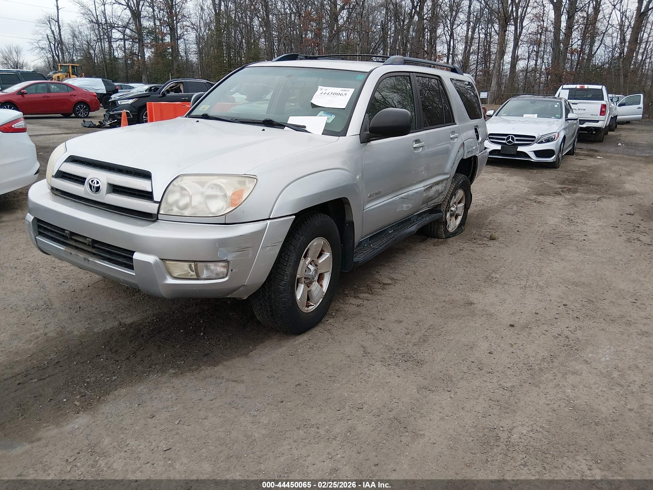 2004 Toyota 4runner Sr5 V6 Silver vin: JTEBU14R340039713