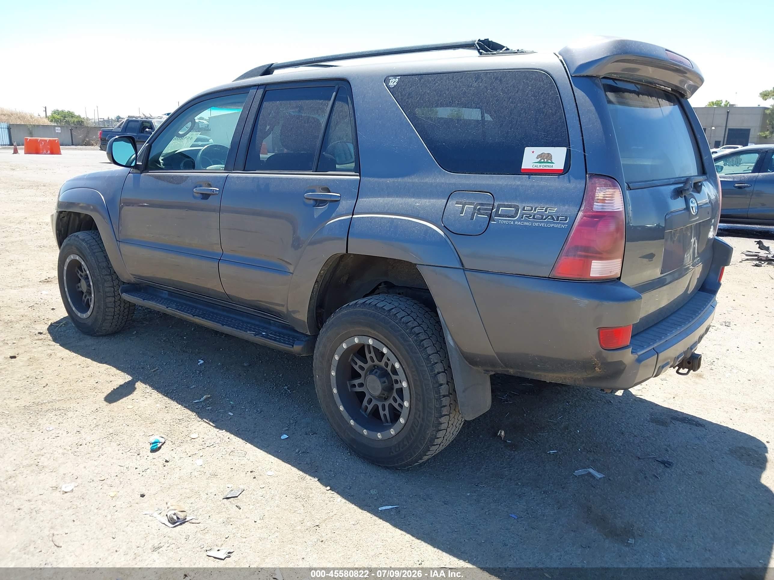2005 Toyota 4runner Sr5 V6 Gray vin: JTEBU14R350060997
