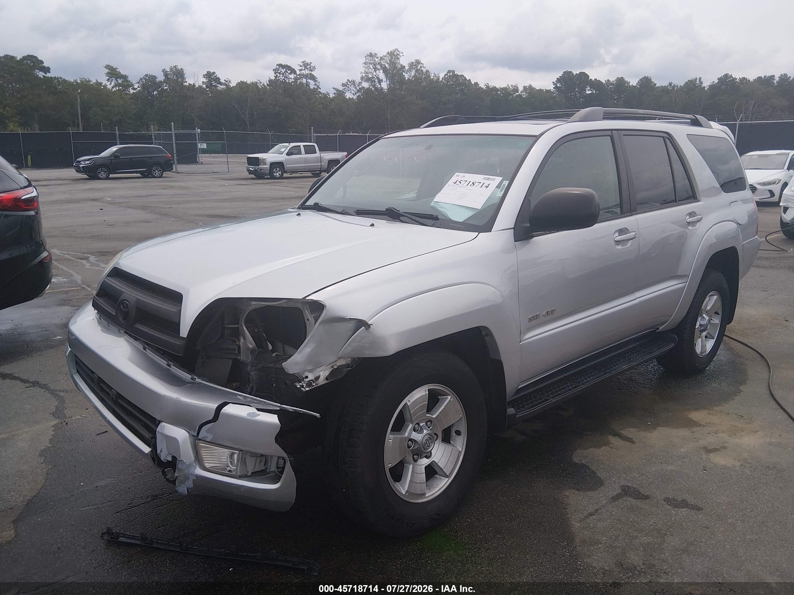2005 Toyota 4runner Sr5 V6 Silver vin: JTEBU14R350065276