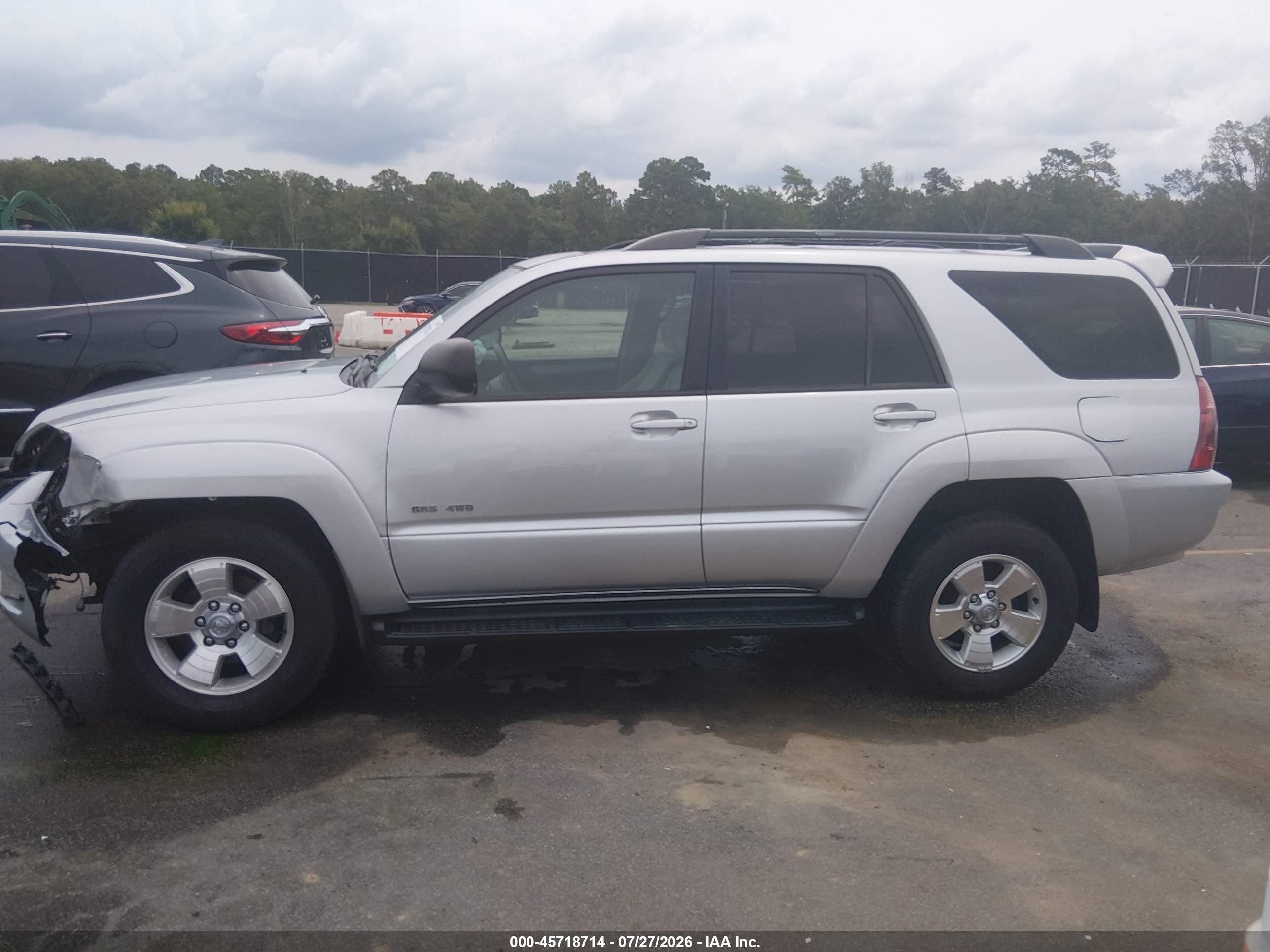 2005 Toyota 4runner Sr5 V6 Silver vin: JTEBU14R350065276