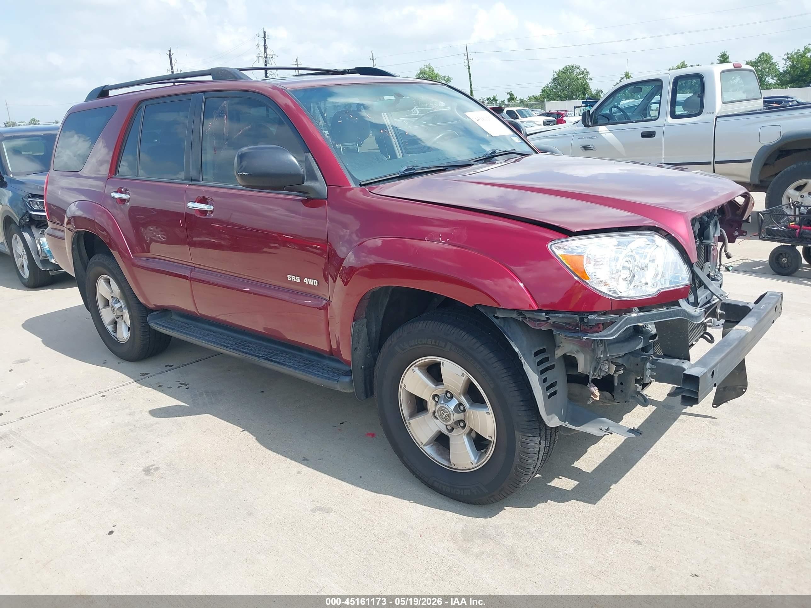 2008 Toyota 4runner Sr5 V6 Maroon vin: JTEBU14R38K019245